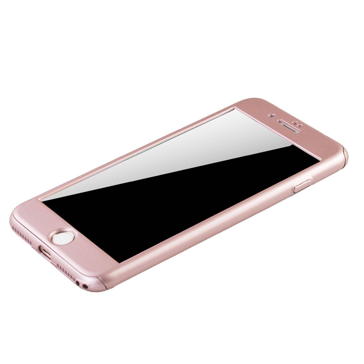 Apple iPhone 7 Plus Handyhülle 360 Grad Schutz Full Cover Rosa