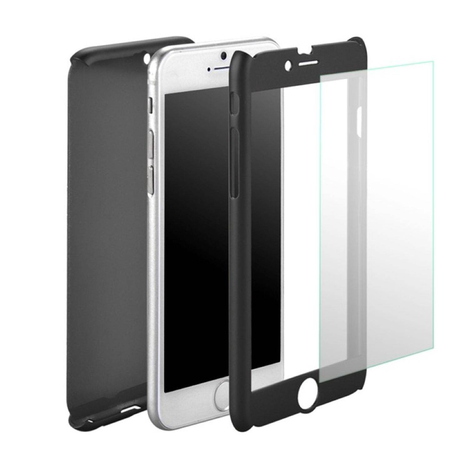 Huawei P9 Lite Handyhülle 360 Grad Schutz Full Cover Schwarz