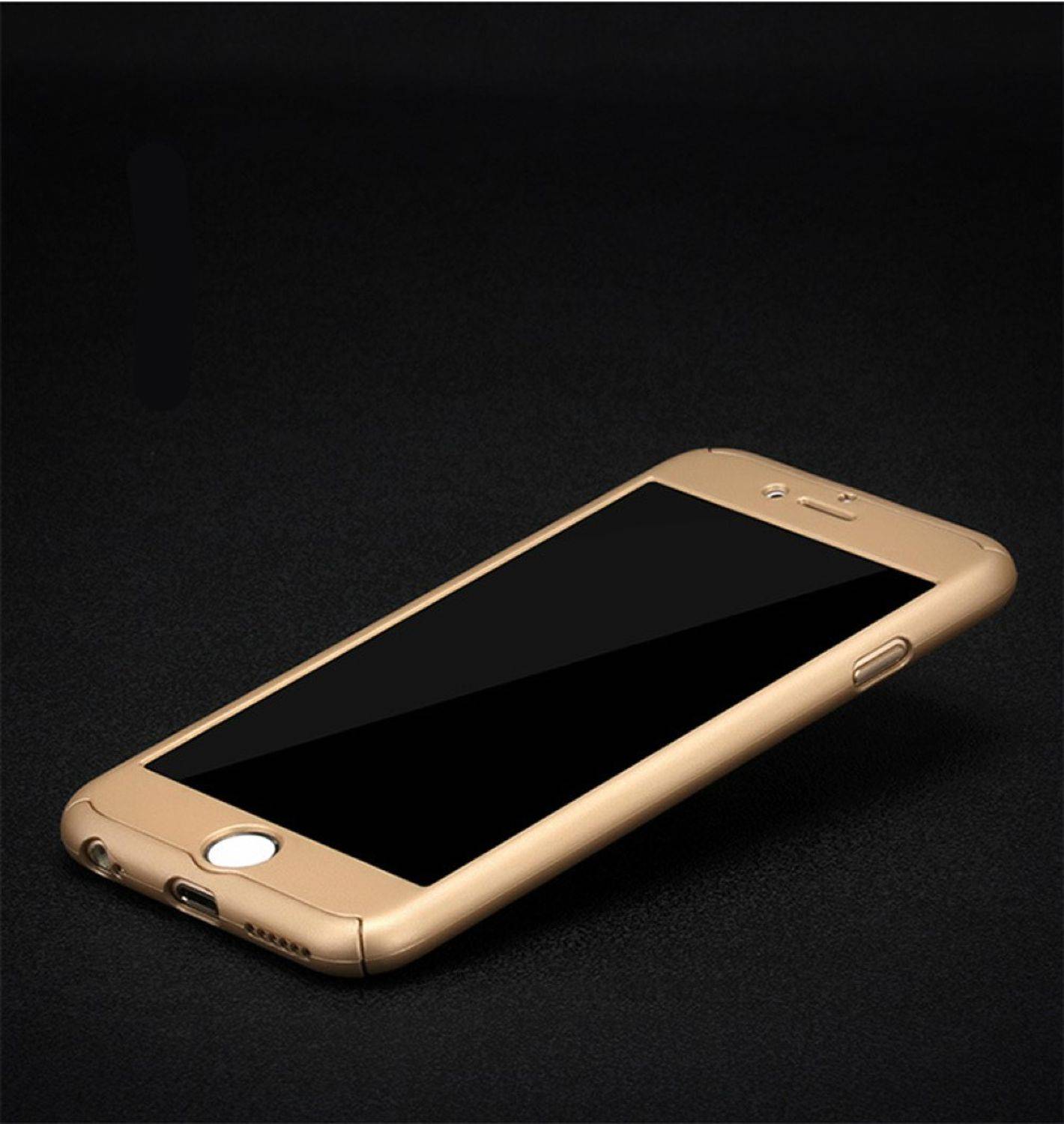 Huawei P9 Lite Handyhülle 360 Grad Schutz Full Cover Gold