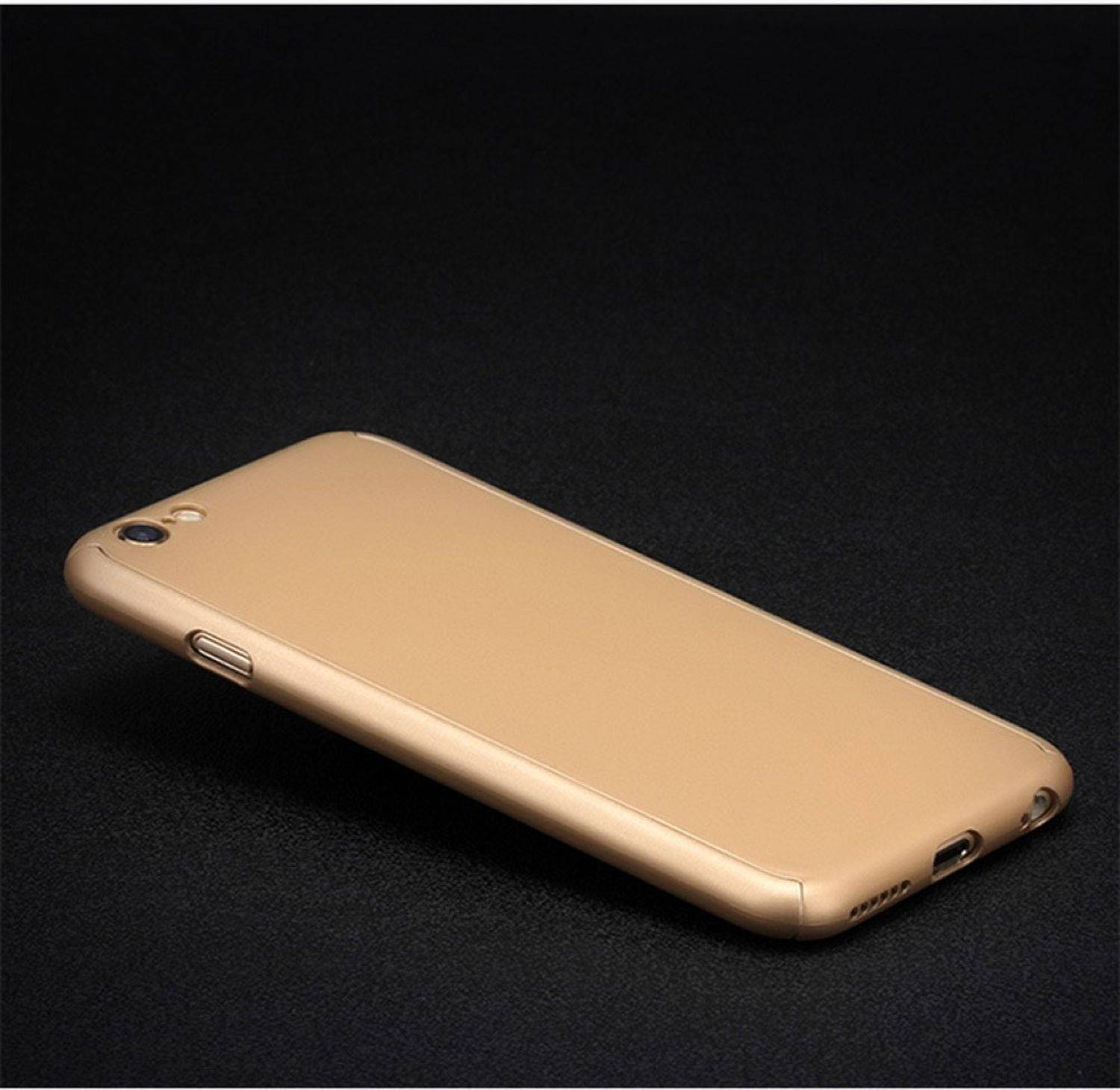 Huawei P9 Lite Handyhülle 360 Grad Schutz Full Cover Gold