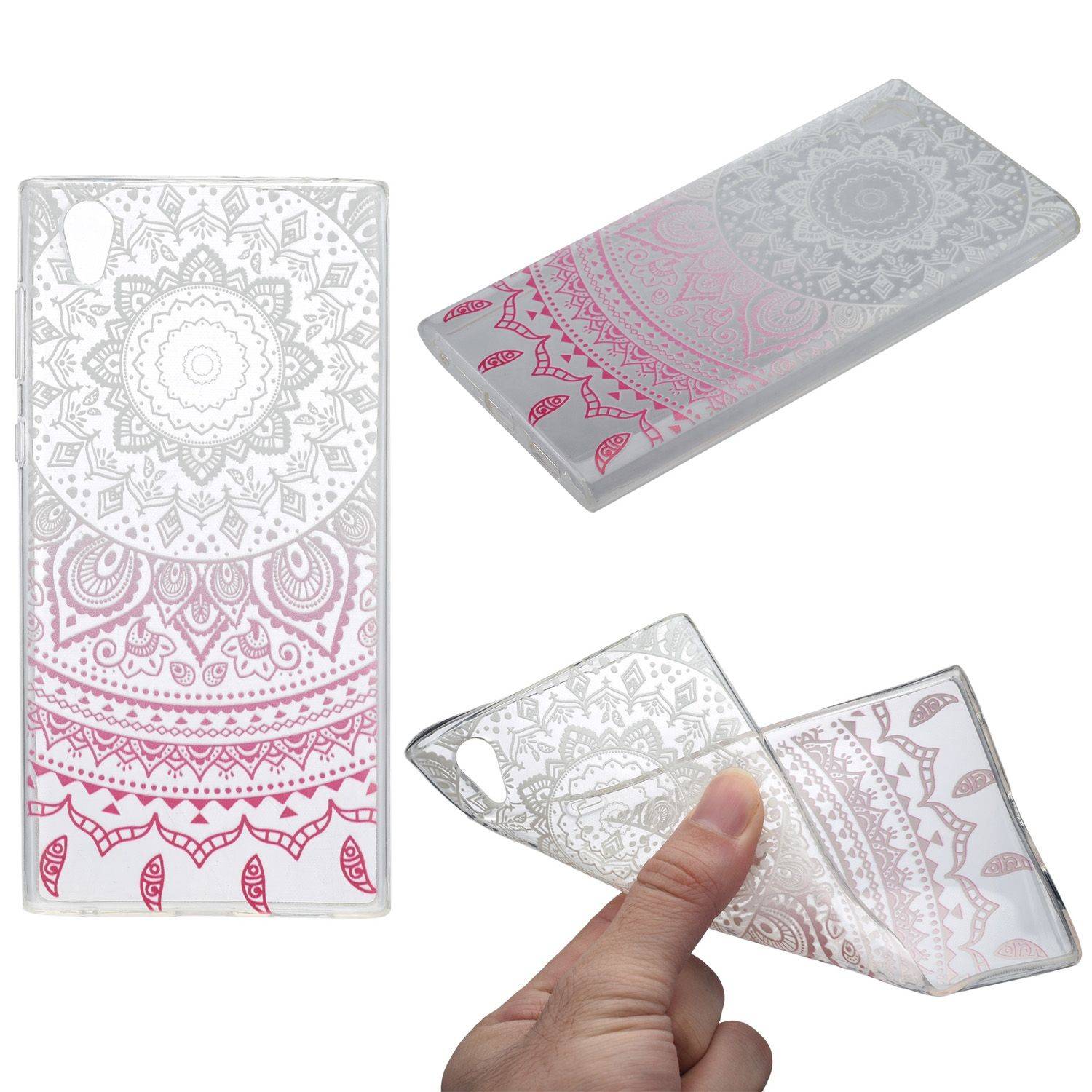 Sony Xperia L1 Handyhülle Backcover Weiß