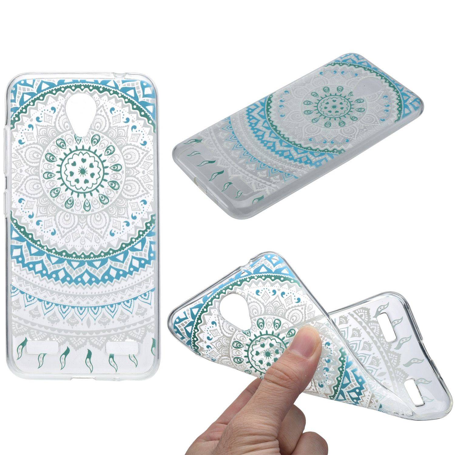 ZTE Blade A602 Handyhülle Backcover Blau