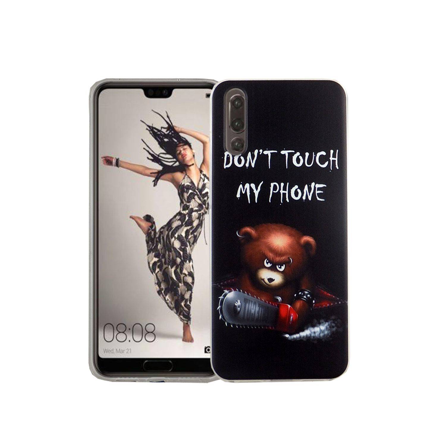 Huawei P20 Handyhülle Bumper Backcover Schwarz