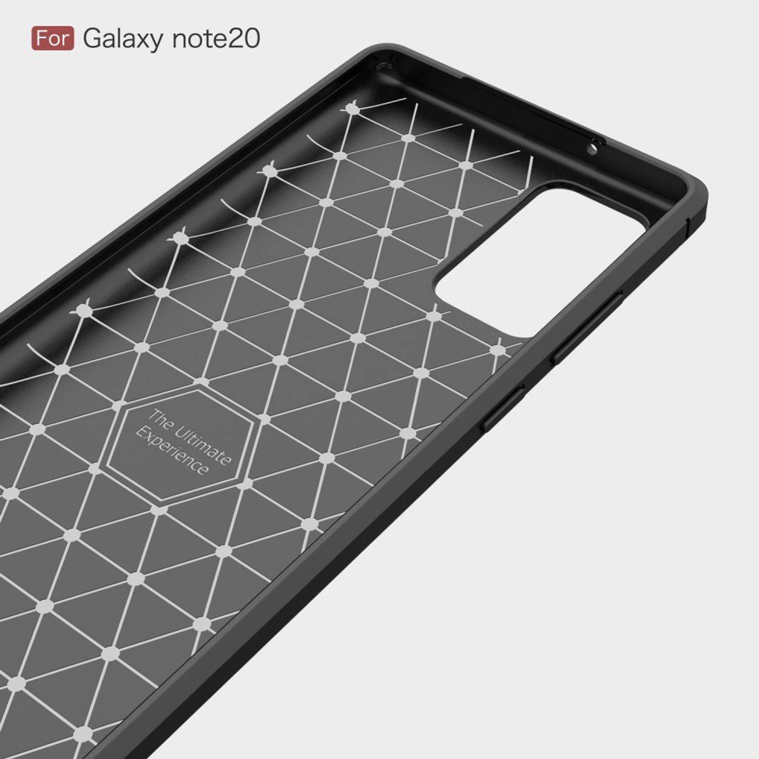 Samsung Galaxy Note 20 Handyhülle Carbon Optik Backcover Schwarz