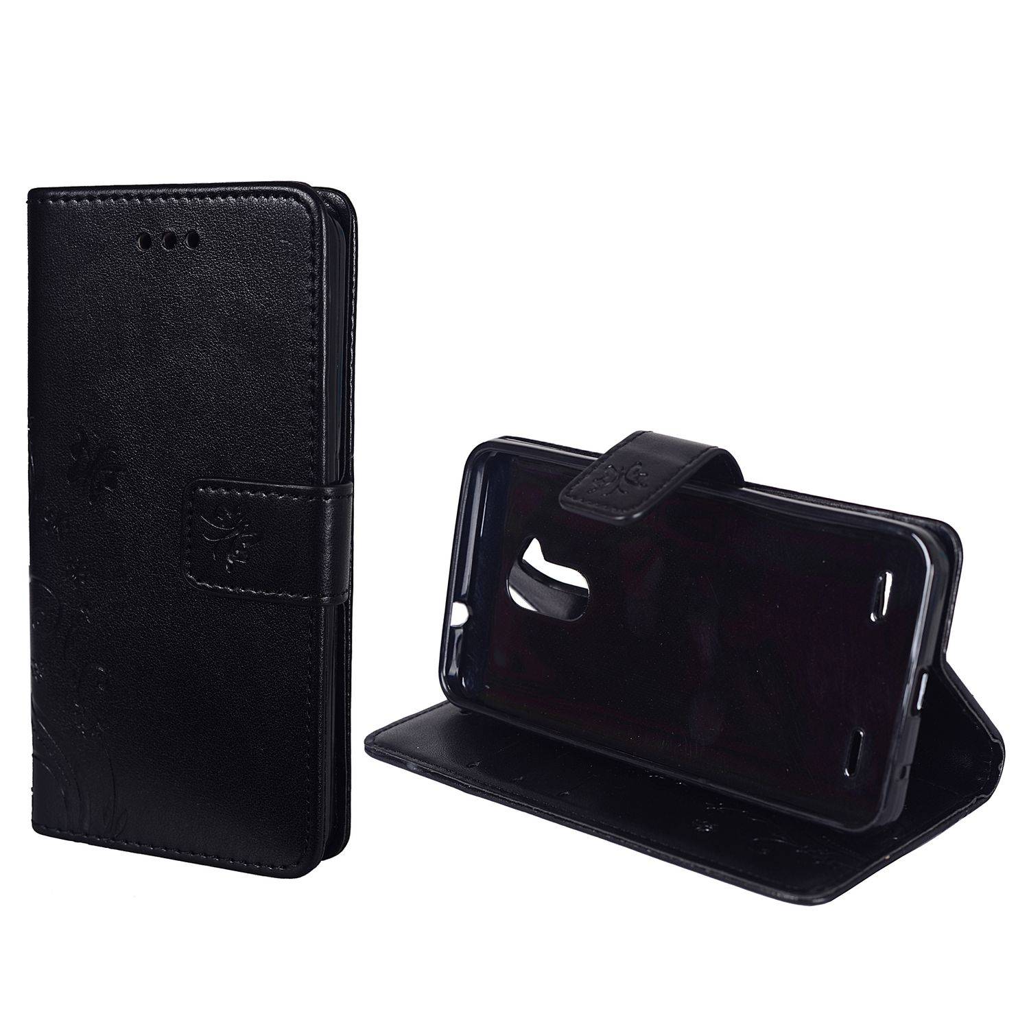 ZTE Blade V7 Lite Handyhülle Bookcover Schwarz