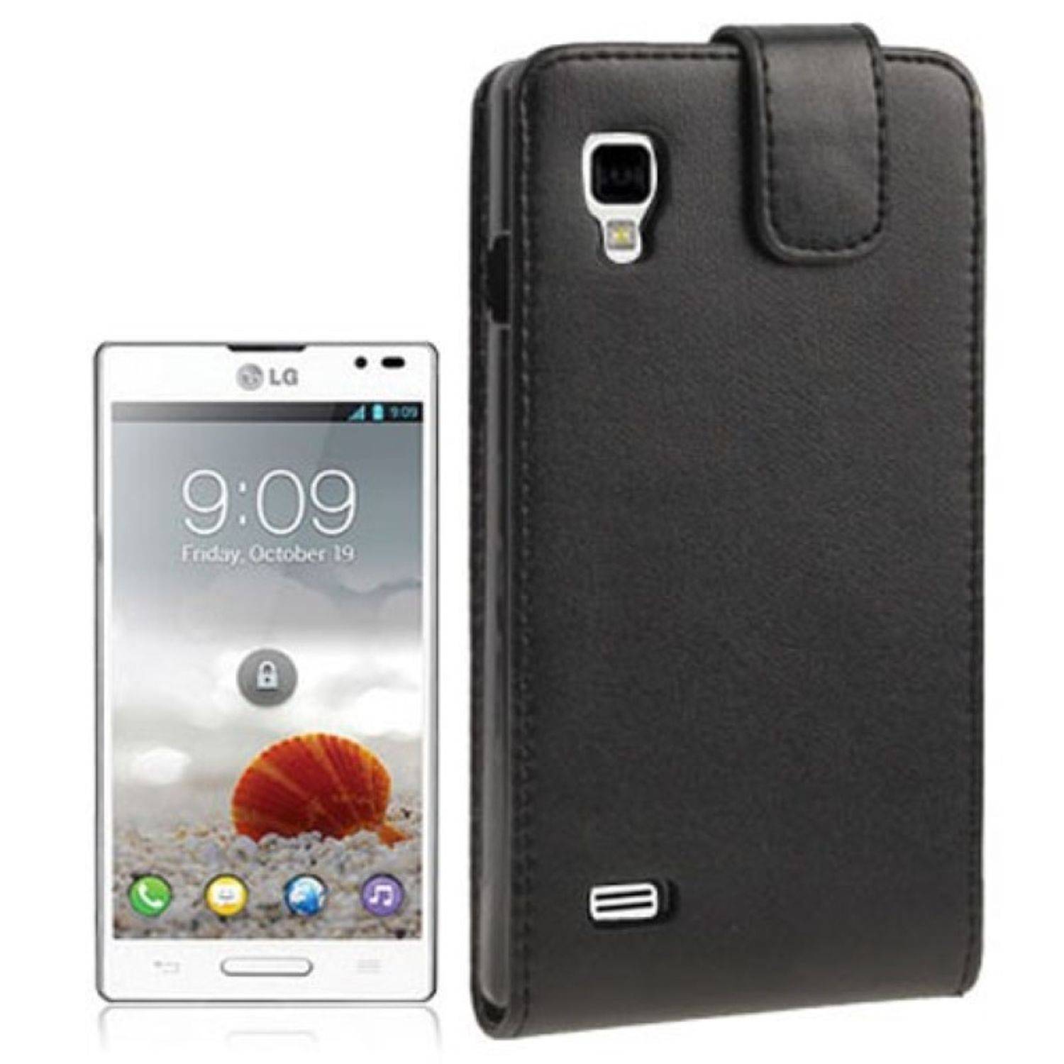 LG Optimus L9 Handyhülle Backcover Schwarz