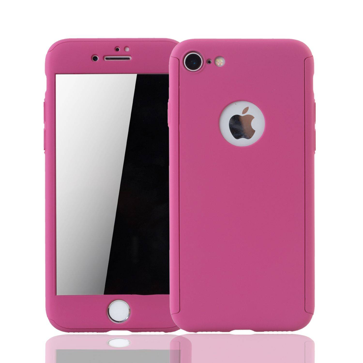 Apple iPhone 6 / 6s Handyhülle 360 Grad Schutz Full Cover Rosa