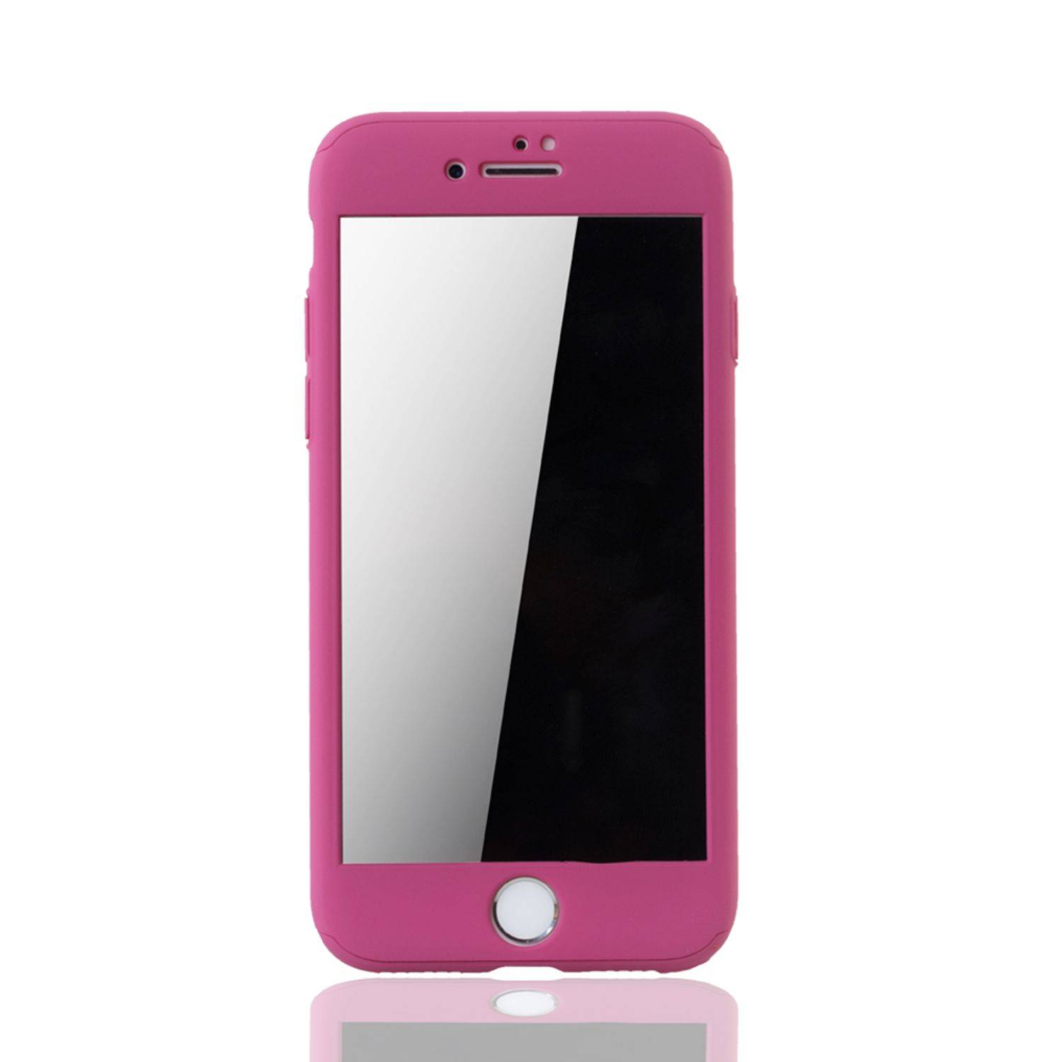 Apple iPhone 6 / 6s Handyhülle 360 Grad Schutz Full Cover Rosa