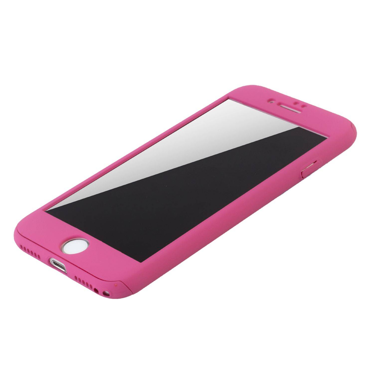 Apple iPhone 6 / 6s Handyhülle 360 Grad Schutz Full Cover Rosa