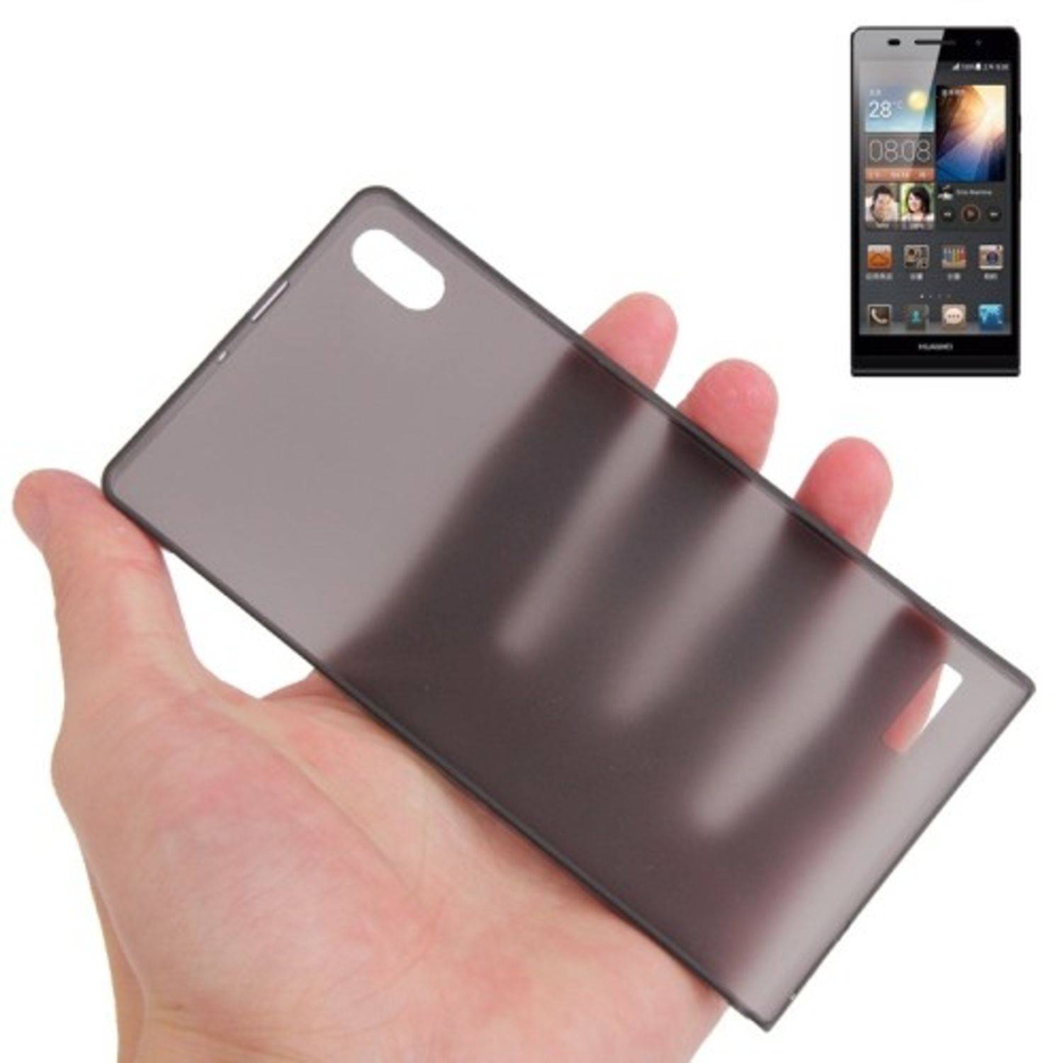 Huawei Ascend P6 Handyhülle Backcover Schwarz