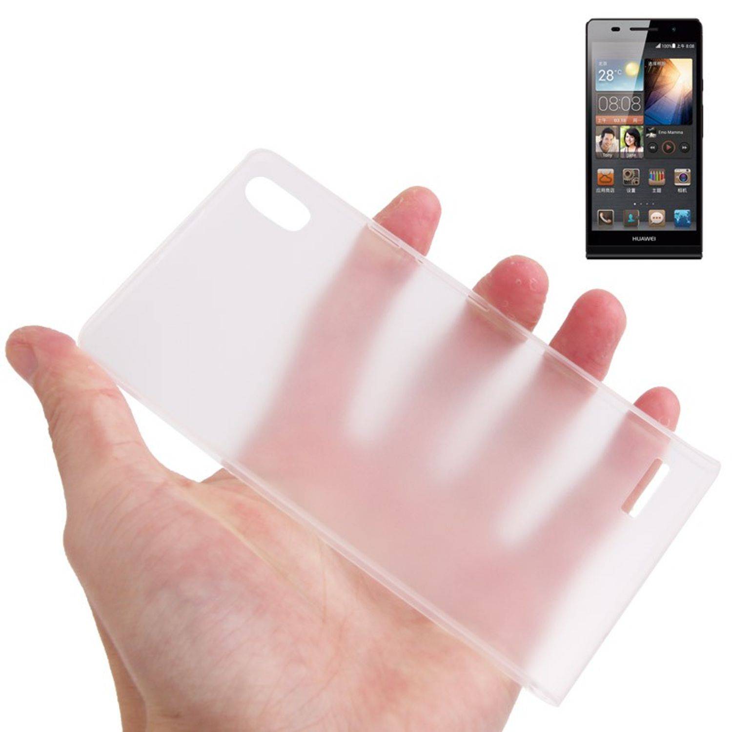 Huawei Ascend P6 Handyhülle Backcover Transparent