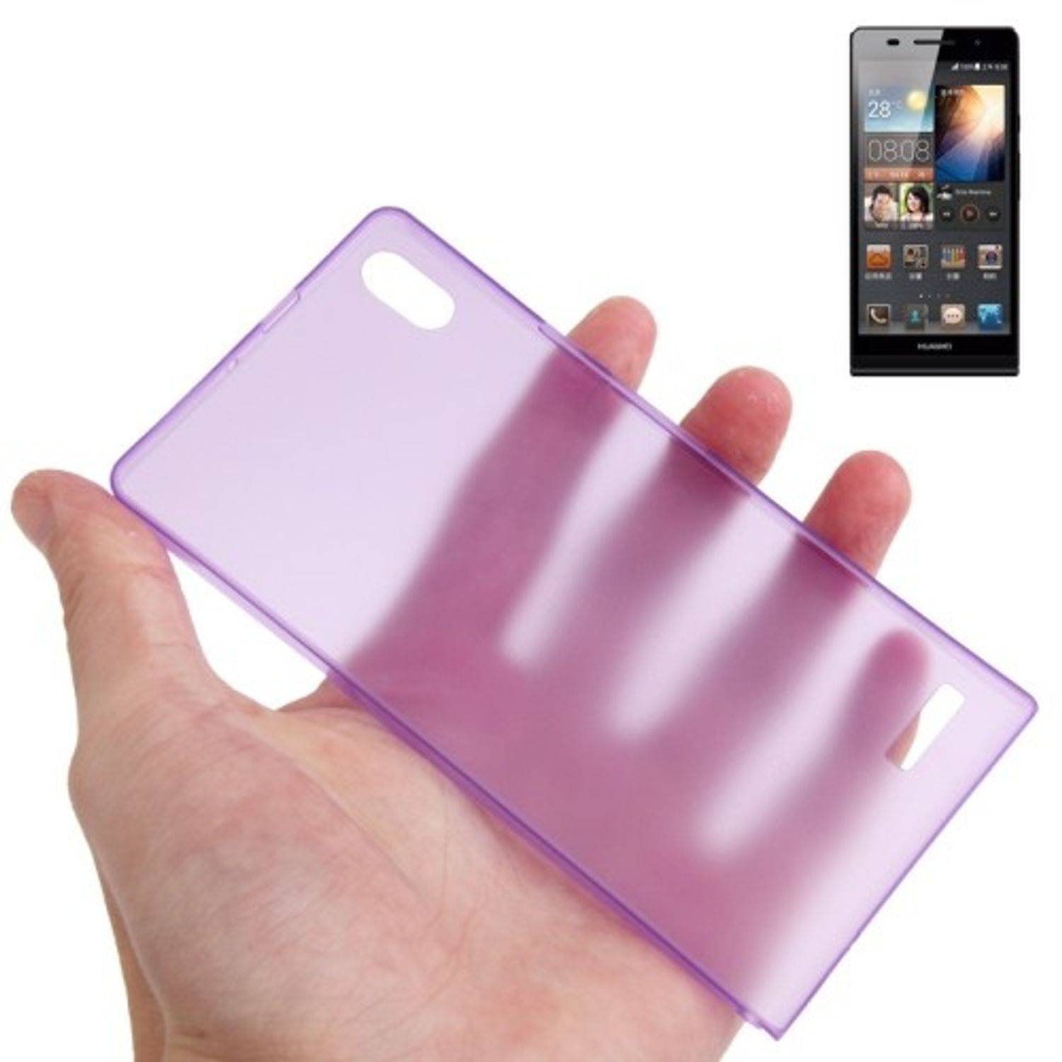 Huawei Ascend P6 Handyhülle Backcover Violett