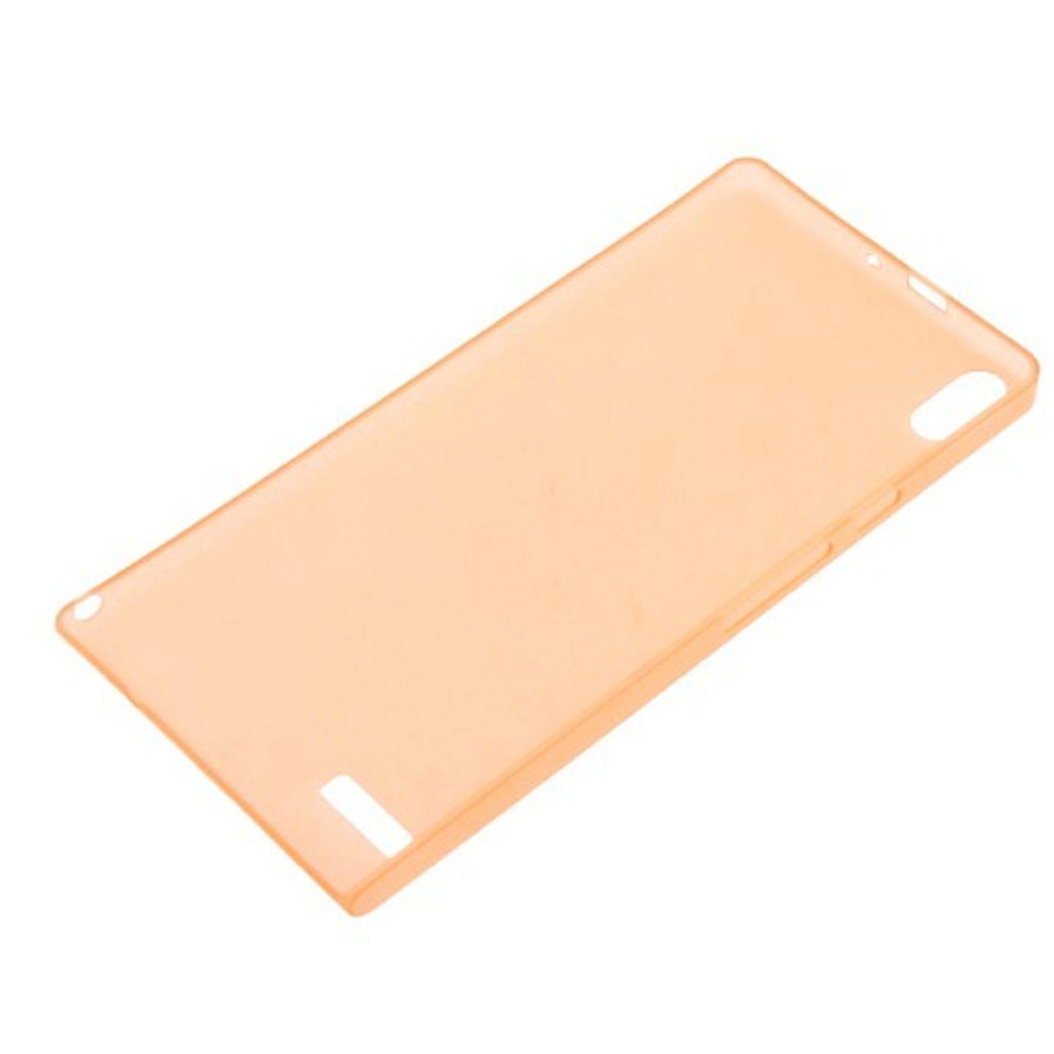 Huawei Ascend P6 Handyhülle Backcover Orange