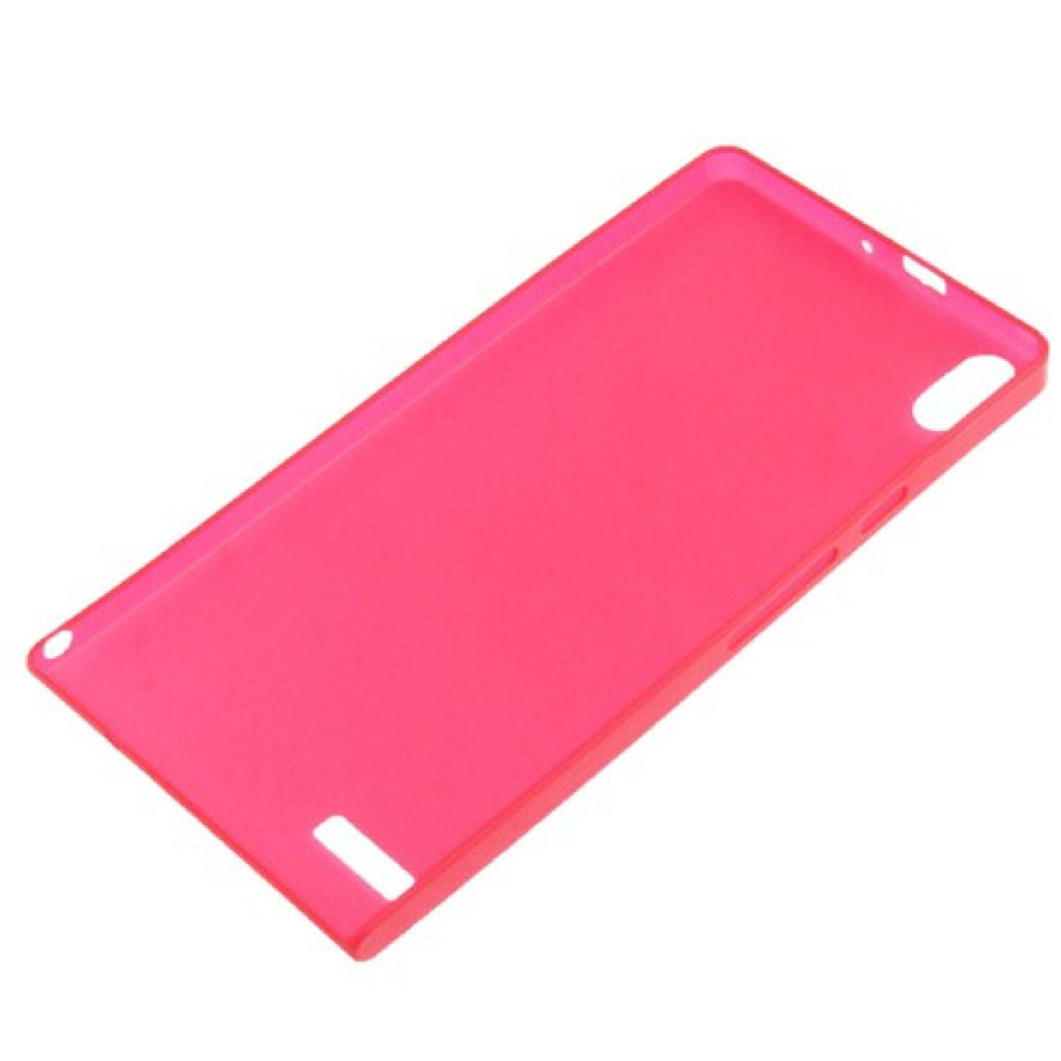 Huawei Ascend P6 Handyhülle Backcover Rot