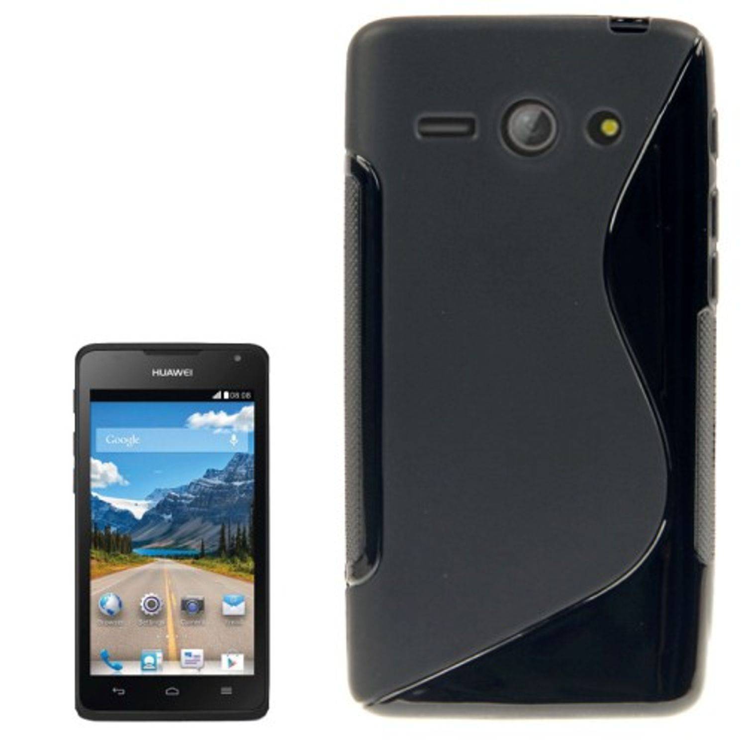 Huawei Ascend Y530 Handyhülle Backcover Schwarz