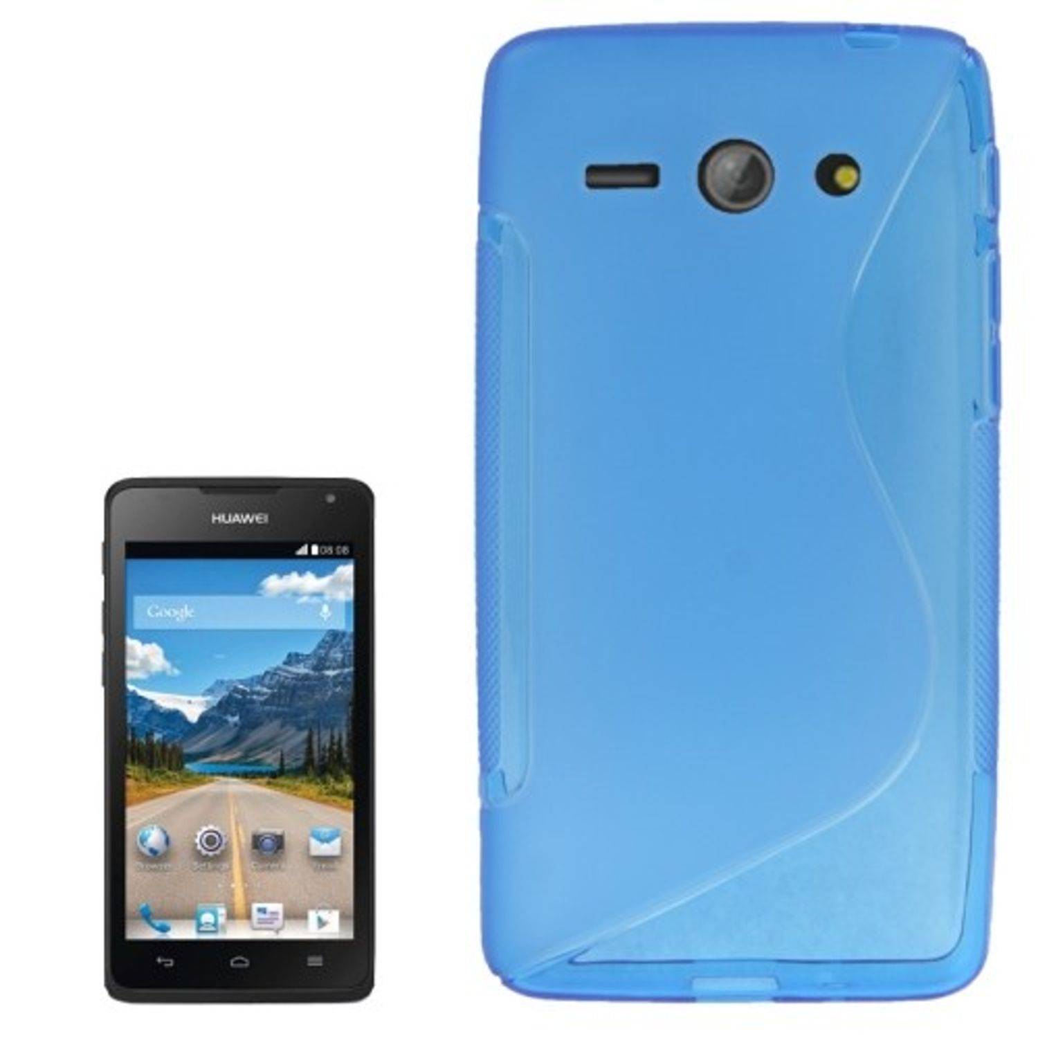 Huawei Ascend Y530 Handyhülle Backcover Blau