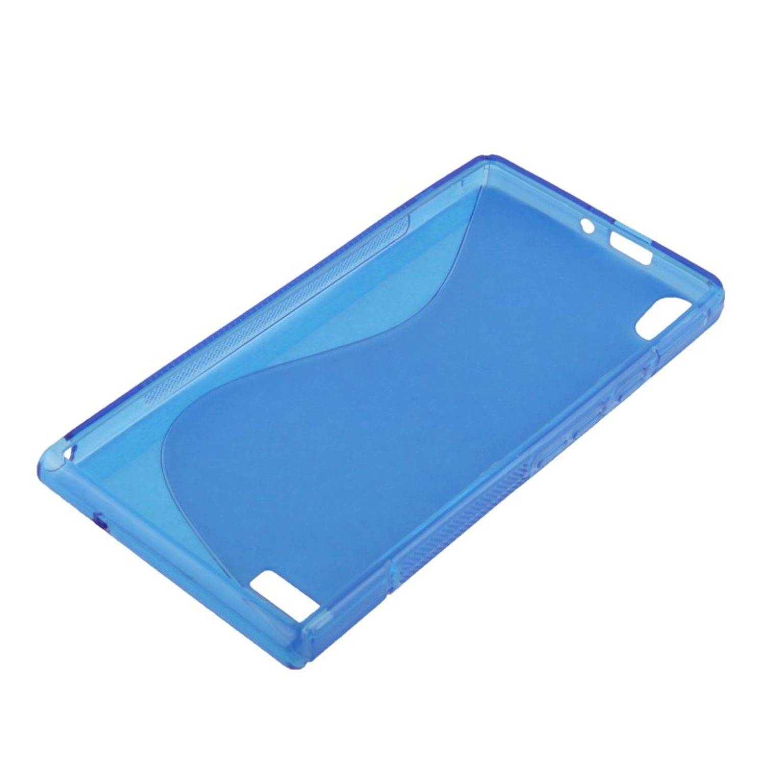Huawei Ascend P6 Handyhülle Backcover Blau