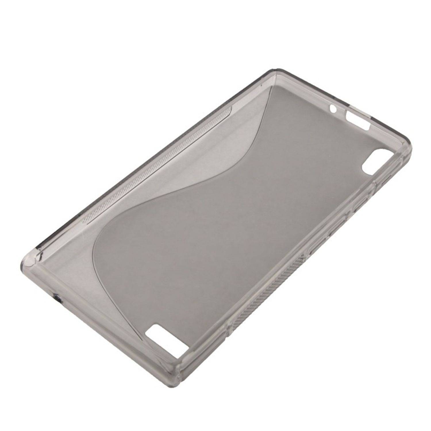 Huawei Ascend P6 Handyhülle Backcover Grau