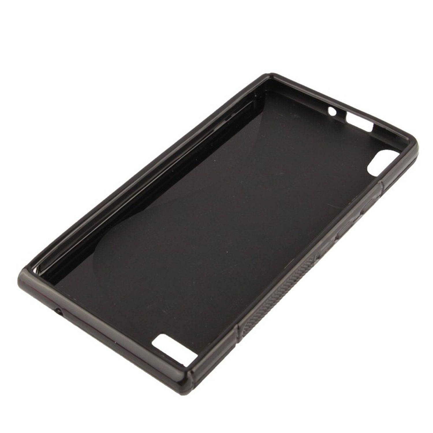 Huawei Ascend P6 Handyhülle Backcover Schwarz