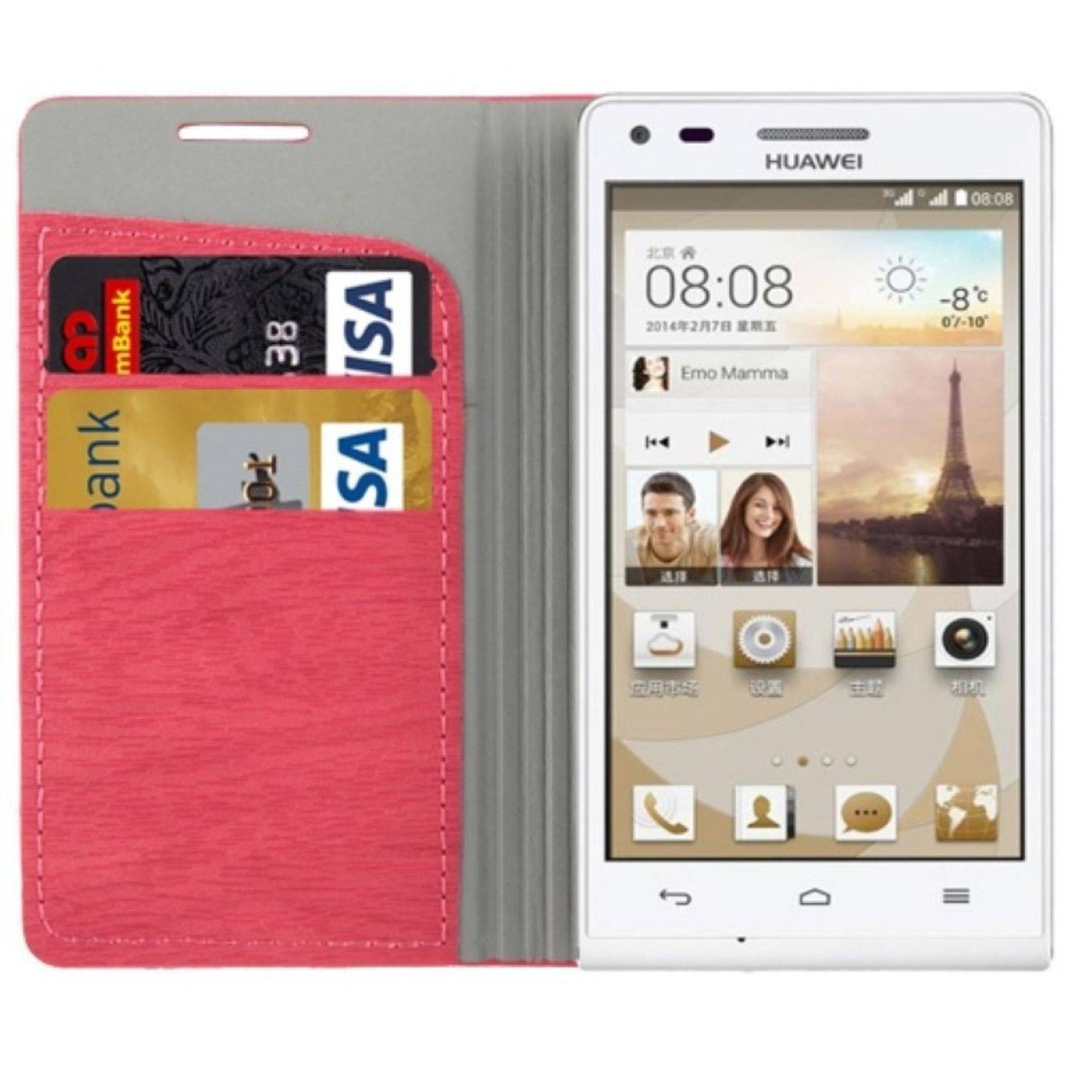 Huawei Ascend G6 Handyhülle Backcover Rosa