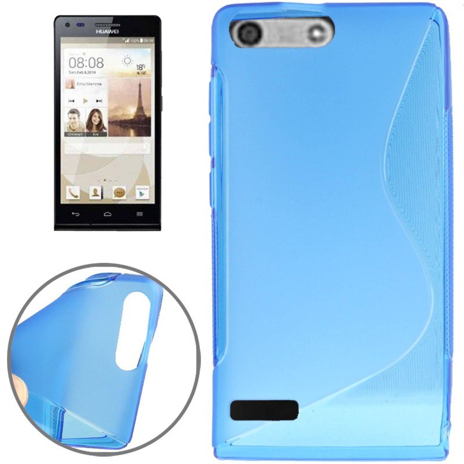 Huawei Ascend P7 mini Handyhülle Backcover Blau