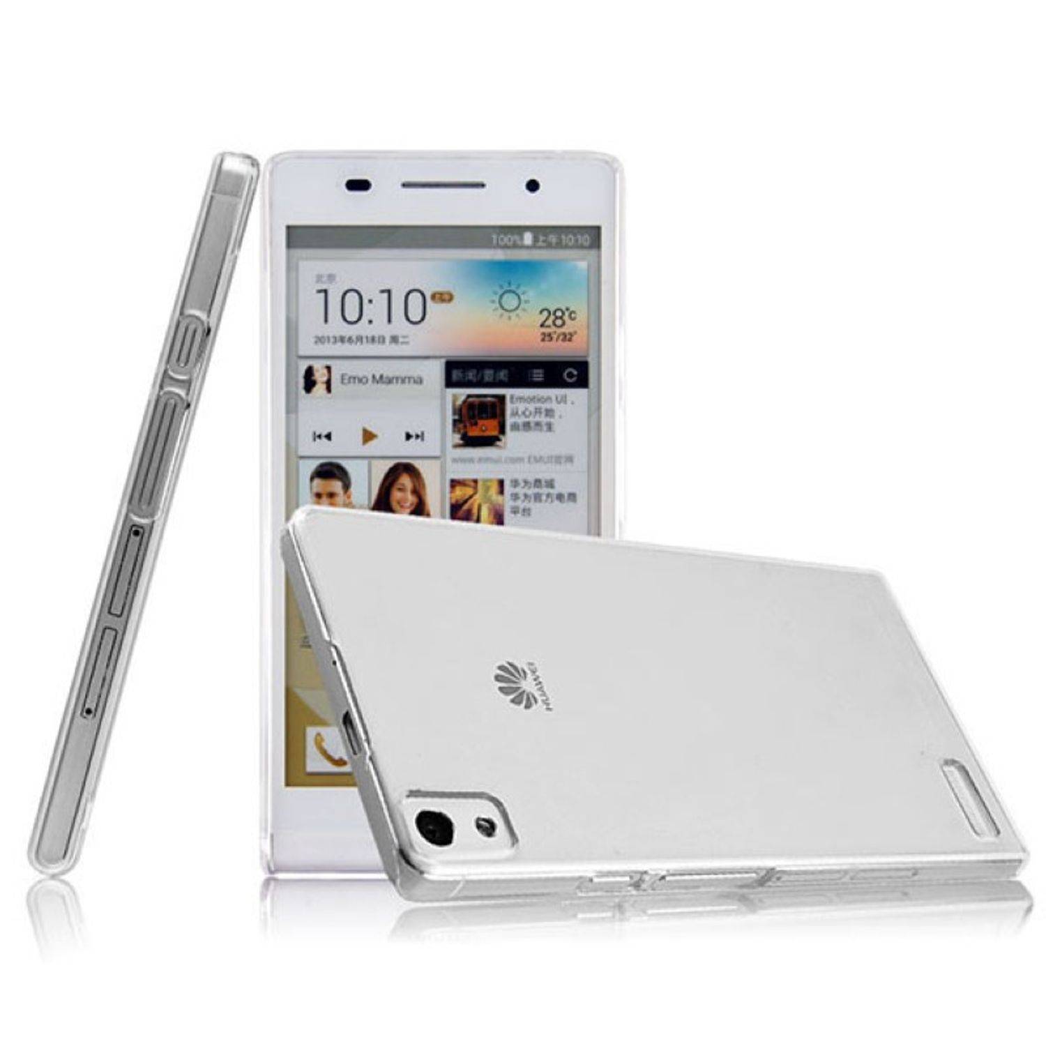 Huawei Ascend P6 Handyhülle Backcover Transparent