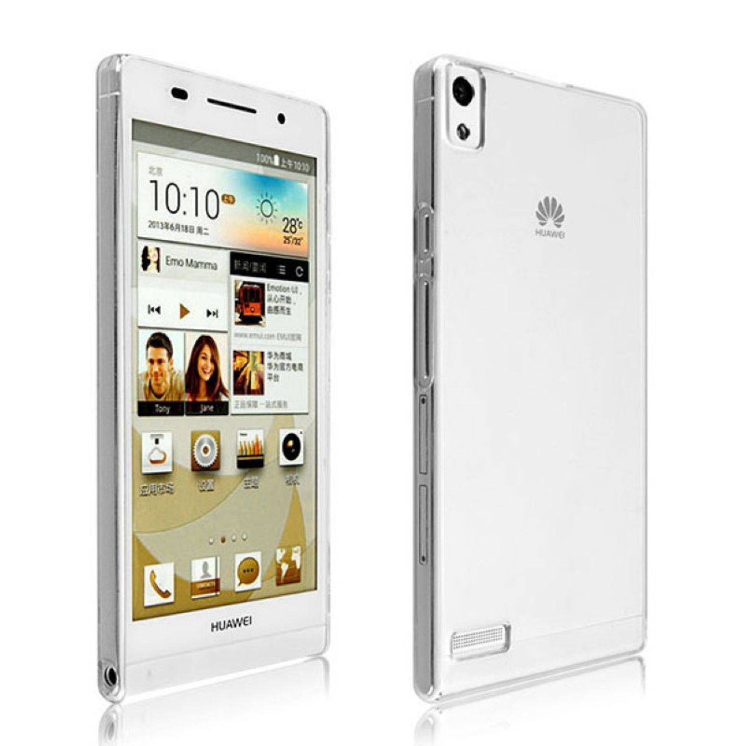 Huawei Ascend P6 Handyhülle Backcover Transparent