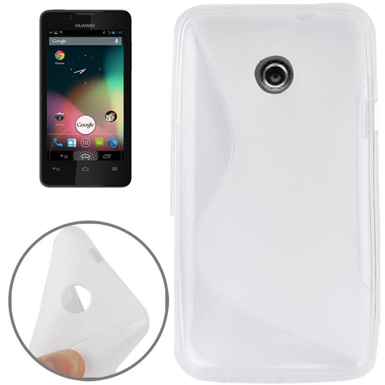 Huawei Ascend Y330 Handyhülle Backcover Transparent