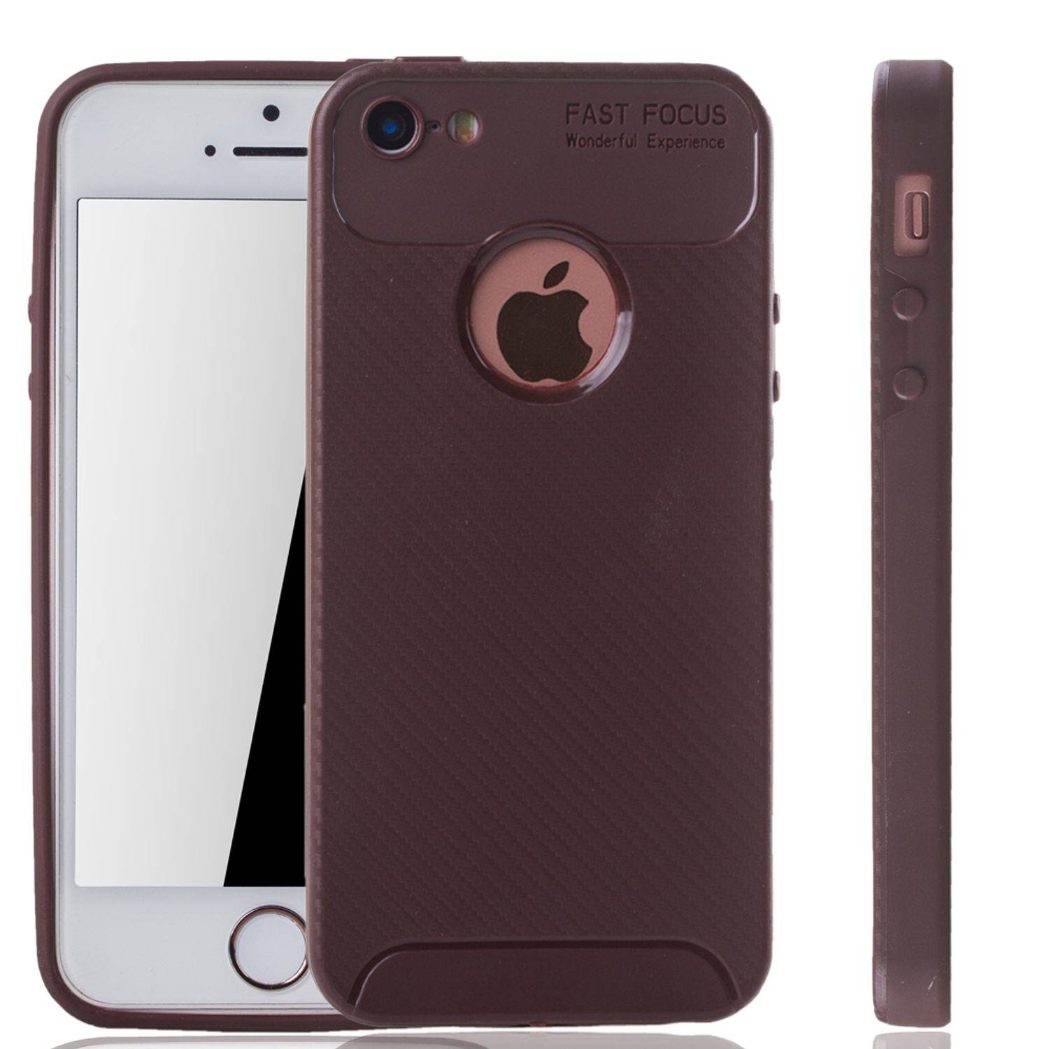 Apple iPhone 5 / 5s / SE Handyhülle Backcover Braun