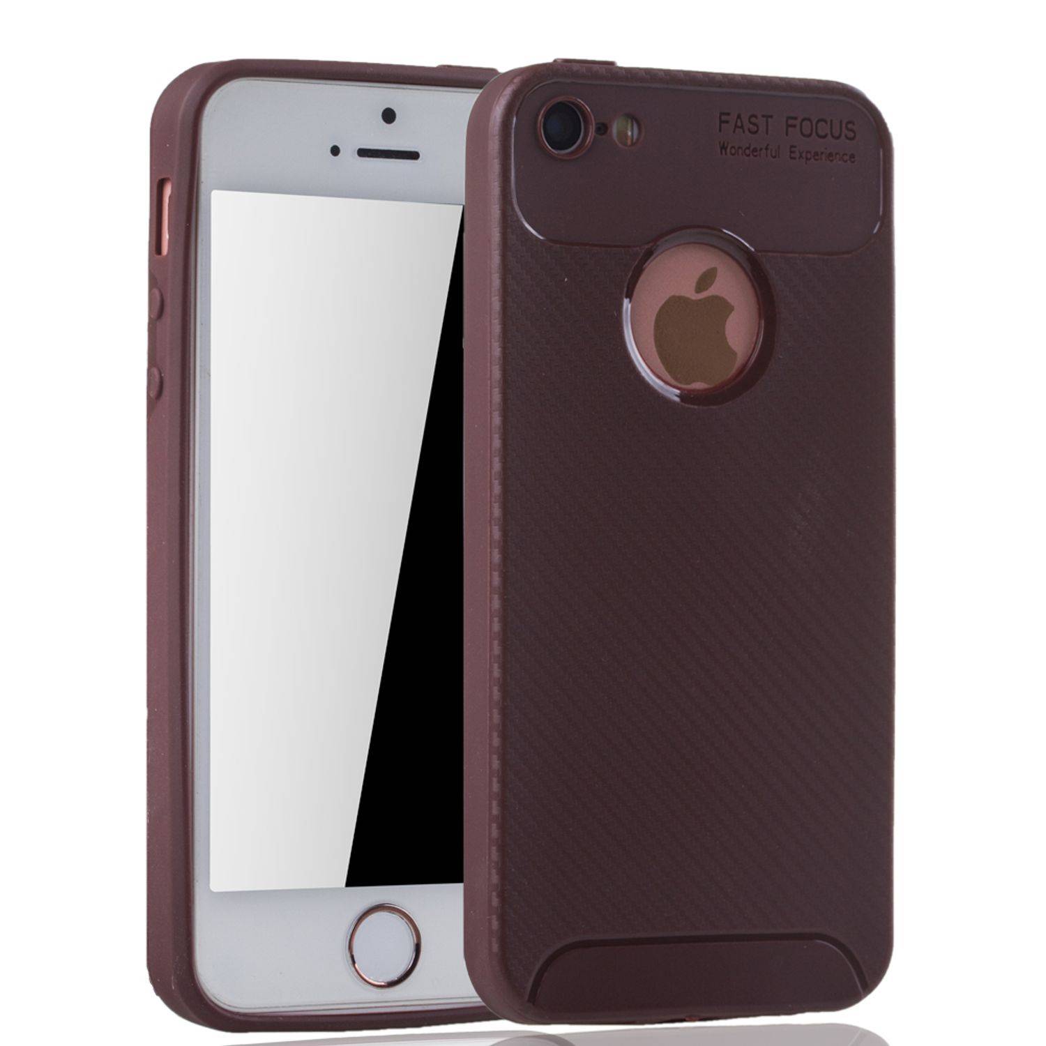 Apple iPhone 5 / 5s / SE Handyhülle Backcover Braun