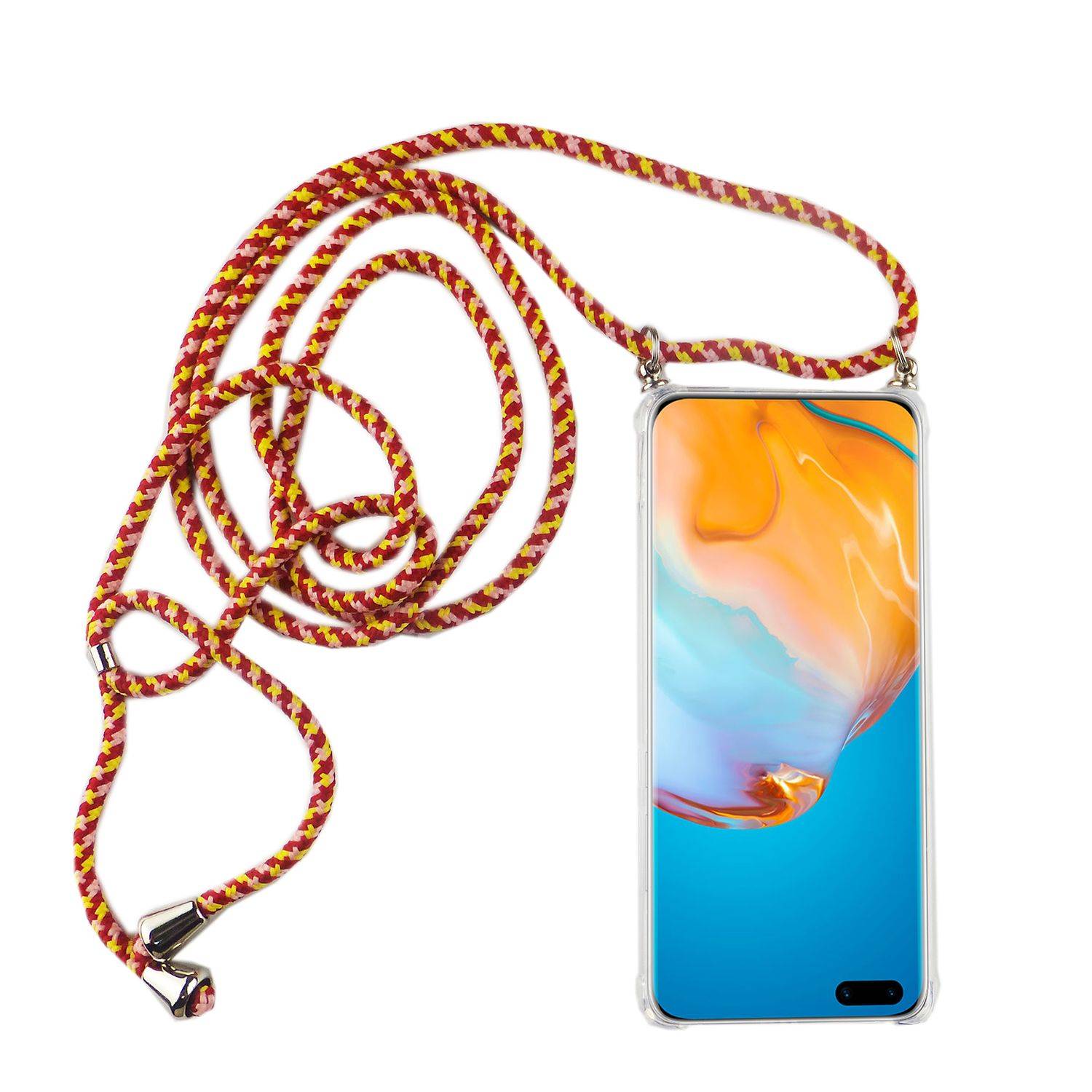 Huawei P40 Pro Handykette Handyhülle Umhängetasche Transparent