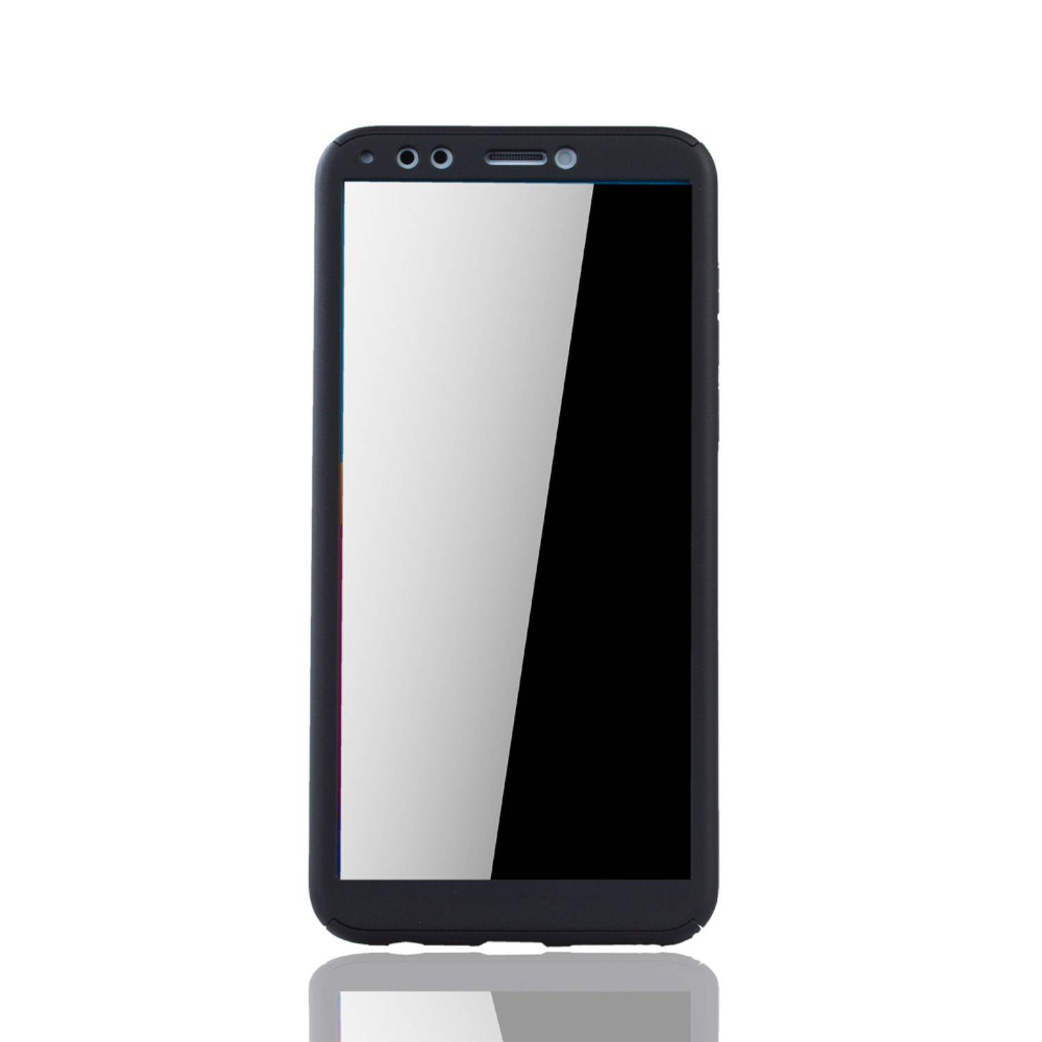 Huawei Honor 7C Handyhülle 360 Grad Schutz Full Cover Schwarz