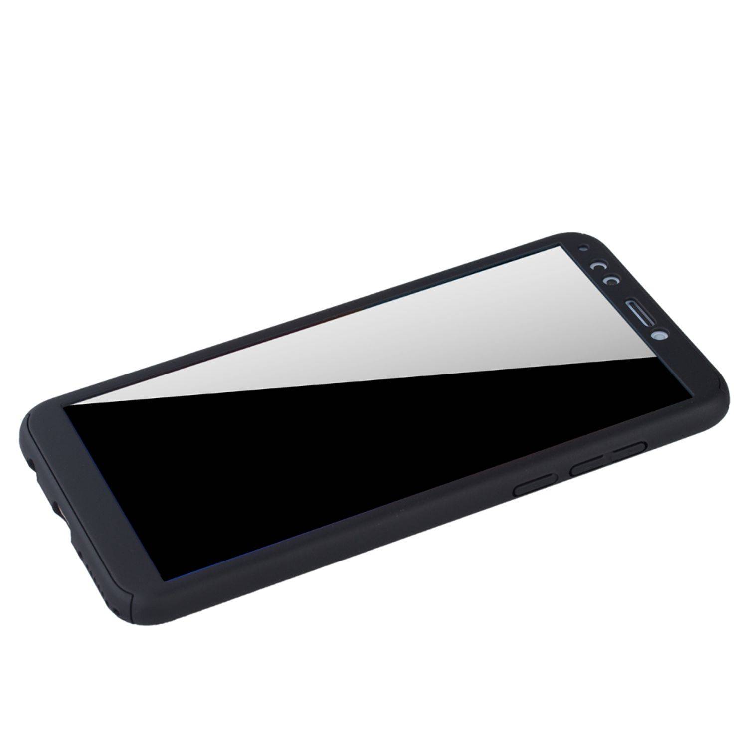 Huawei Honor 7C Handyhülle 360 Grad Schutz Full Cover Schwarz