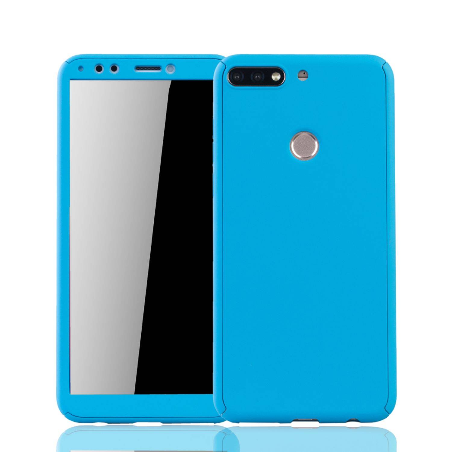 Huawei Honor 7C Handyhülle 360 Grad Schutz Full Cover Blau