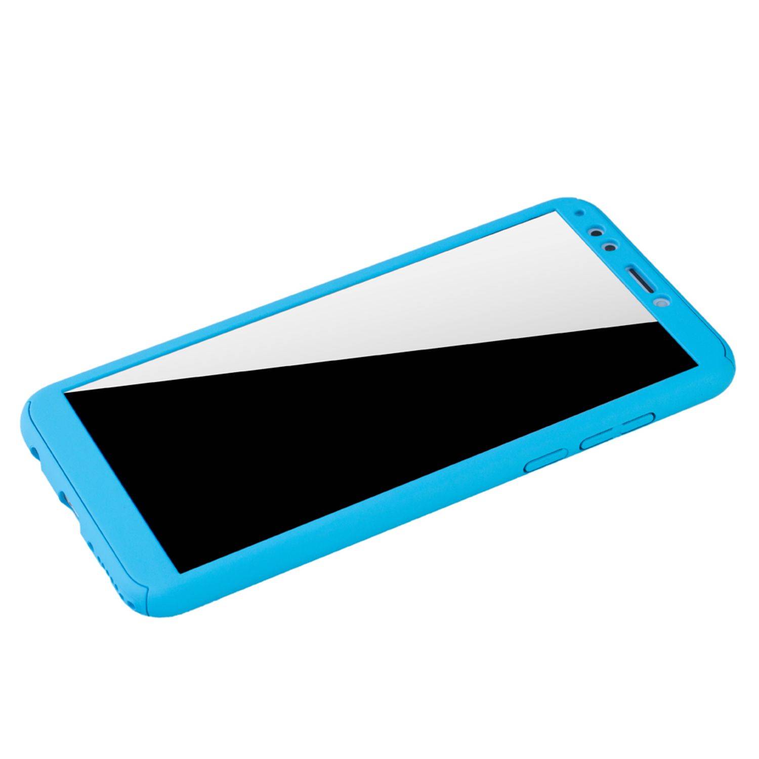 Huawei Honor 7C Handyhülle 360 Grad Schutz Full Cover Blau