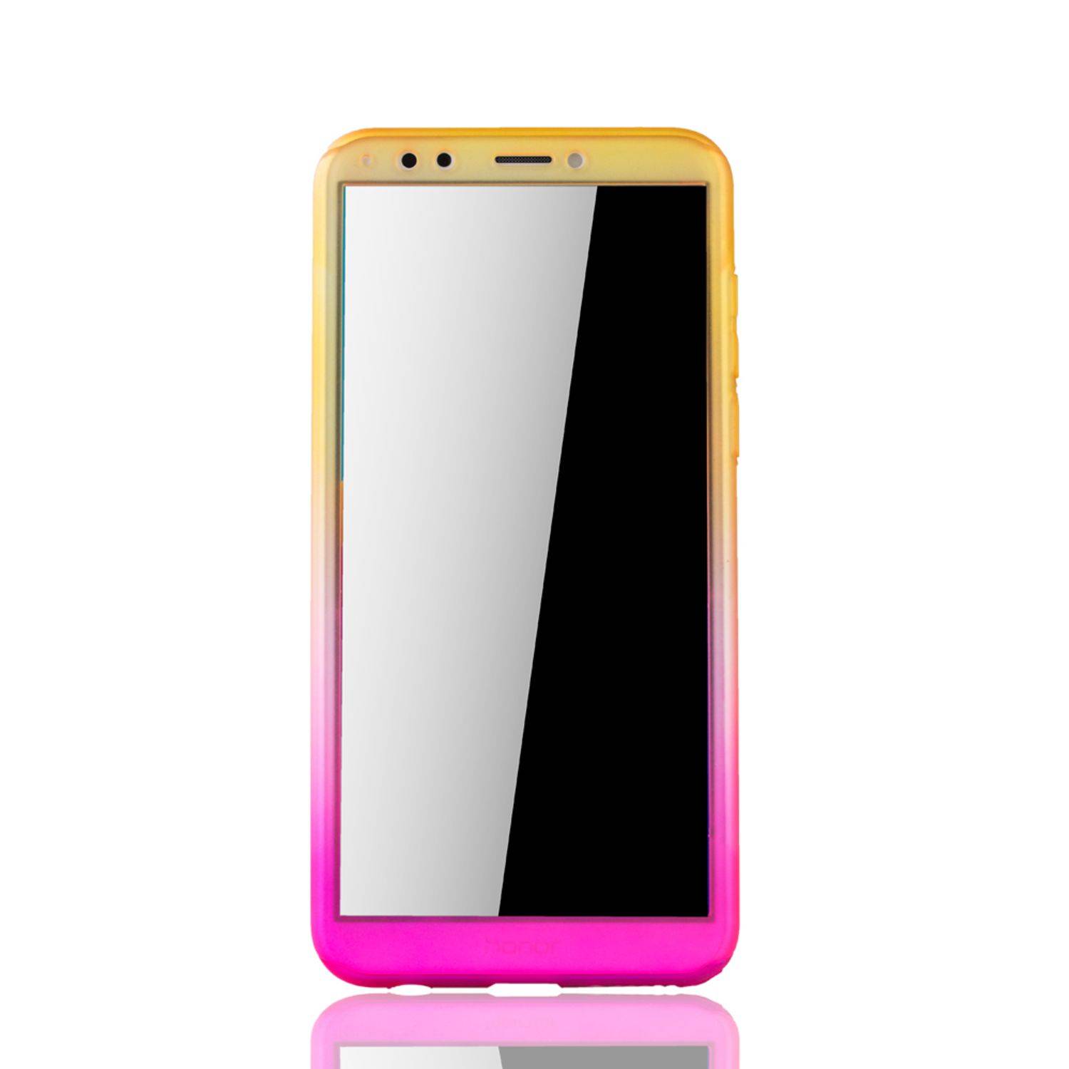 Huawei Honor 7C Handyhülle 360 Grad Schutz Full Cover Mehrfarbig