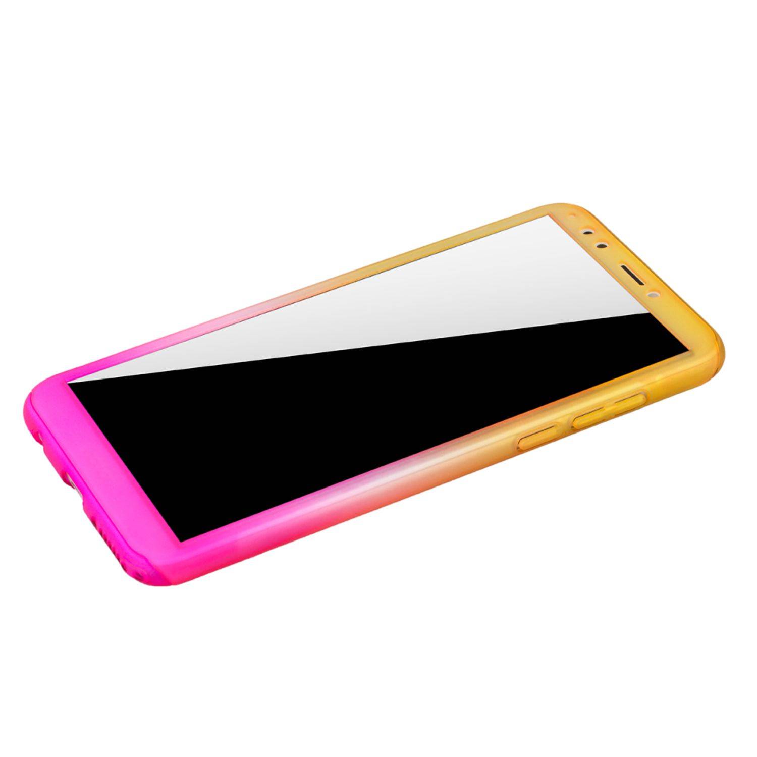 Huawei Honor 7C Handyhülle 360 Grad Schutz Full Cover Mehrfarbig