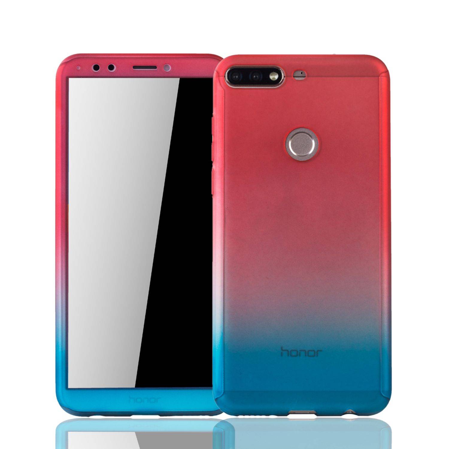 Huawei Honor 7C Handyhülle 360 Grad Schutz Full Cover Mehrfarbig
