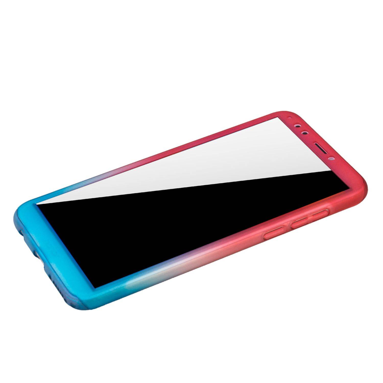 Huawei Honor 7C Handyhülle 360 Grad Schutz Full Cover Mehrfarbig