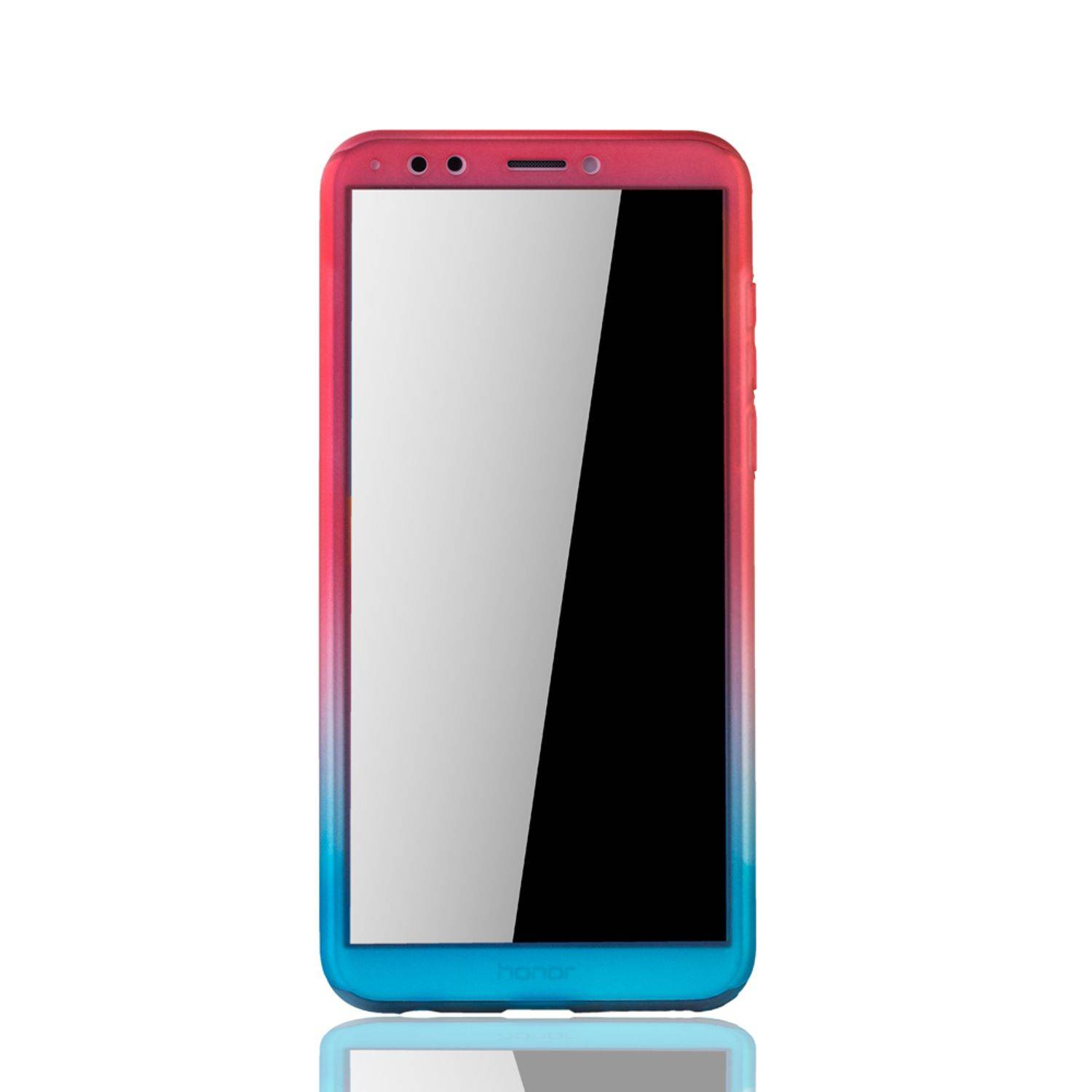 Huawei Honor 7C Handyhülle 360 Grad Schutz Full Cover Mehrfarbig