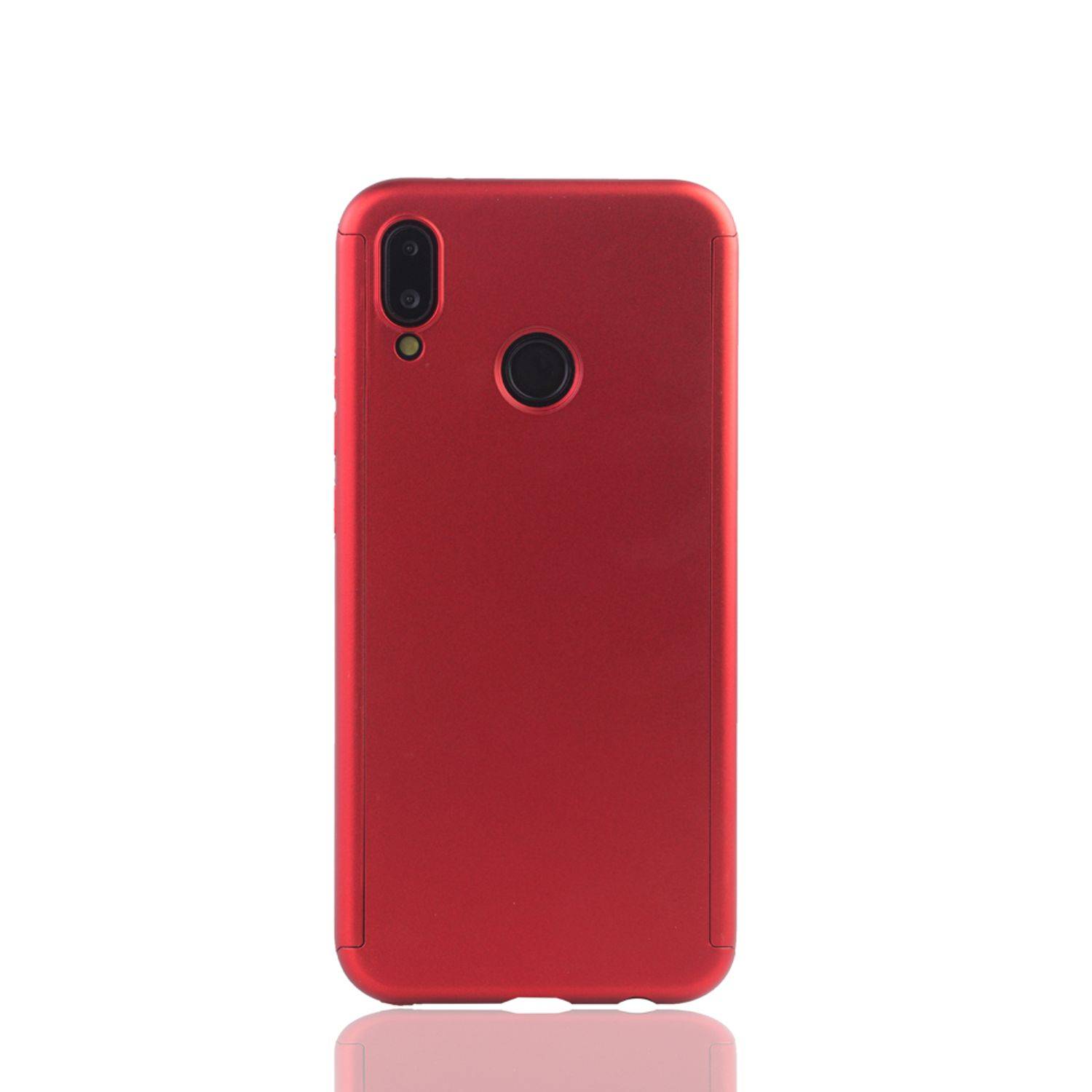 Huawei P20 Lite Handyhülle 360 Grad Schutz Full Cover Rot