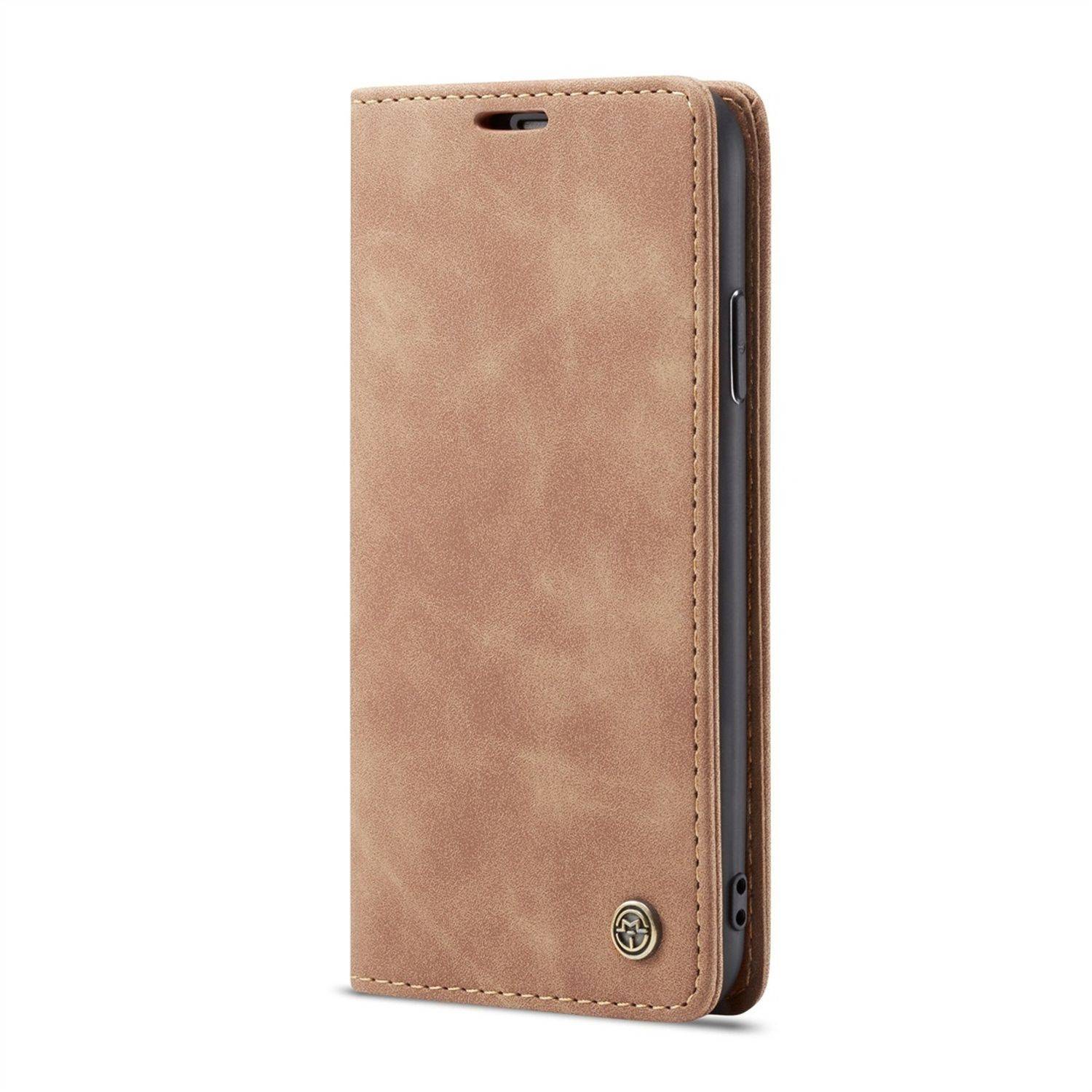 Apple iPhone X / iPhone XS Handyhülle Schutztasche Bookcover Braun