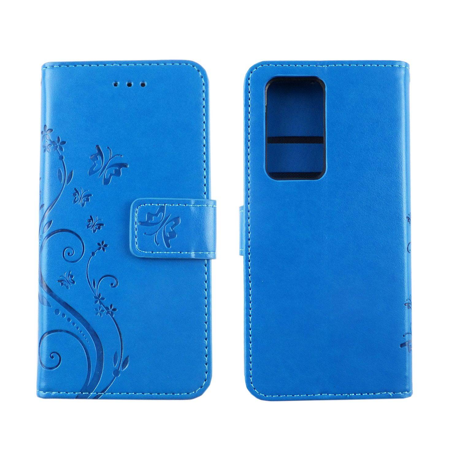 Huawei P40 Pro Handyhülle Bookcover Blau