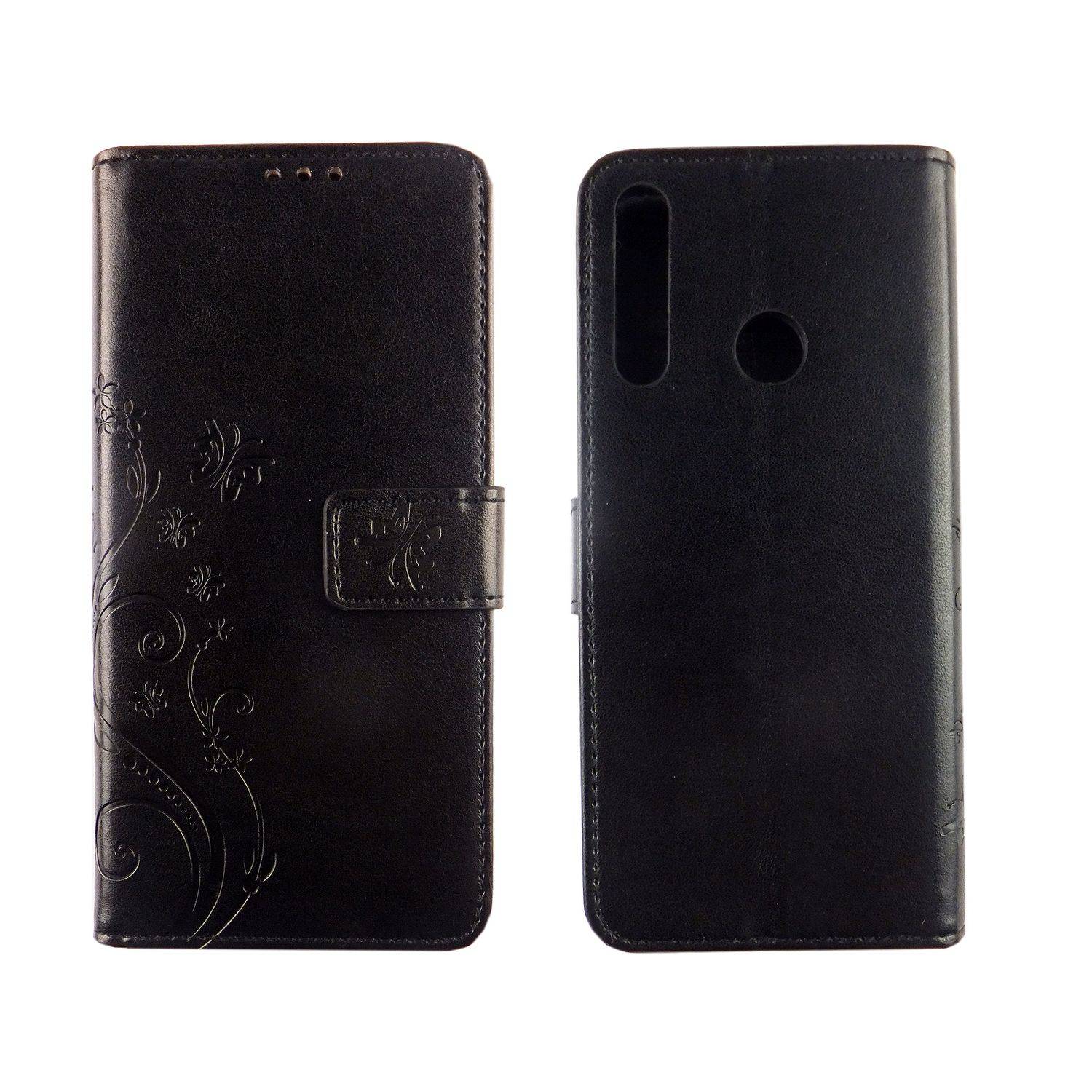 Huawei Y6p Handyhülle Bookcover Schwarz