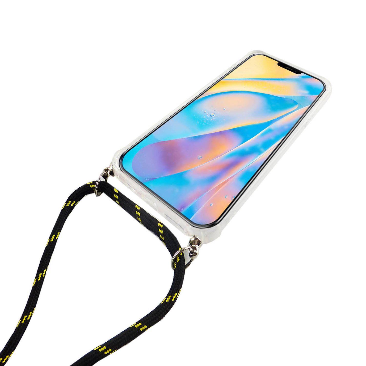 Apple iPhone 12 Pro Max Handykette Handyhülle Umhängetasche Transparent