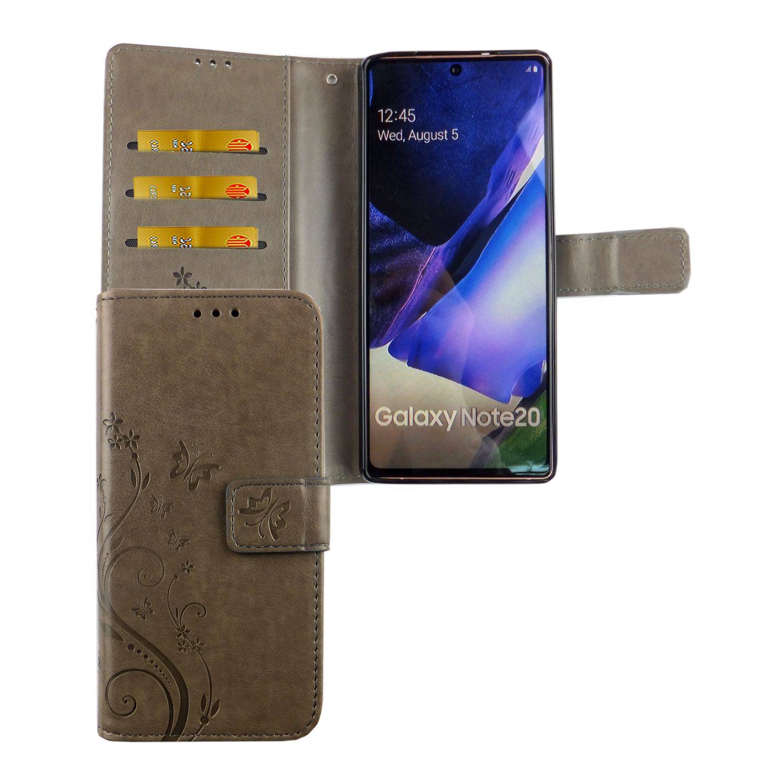 Samsung Galaxy Note 20 Handyhülle Bookcover Grau