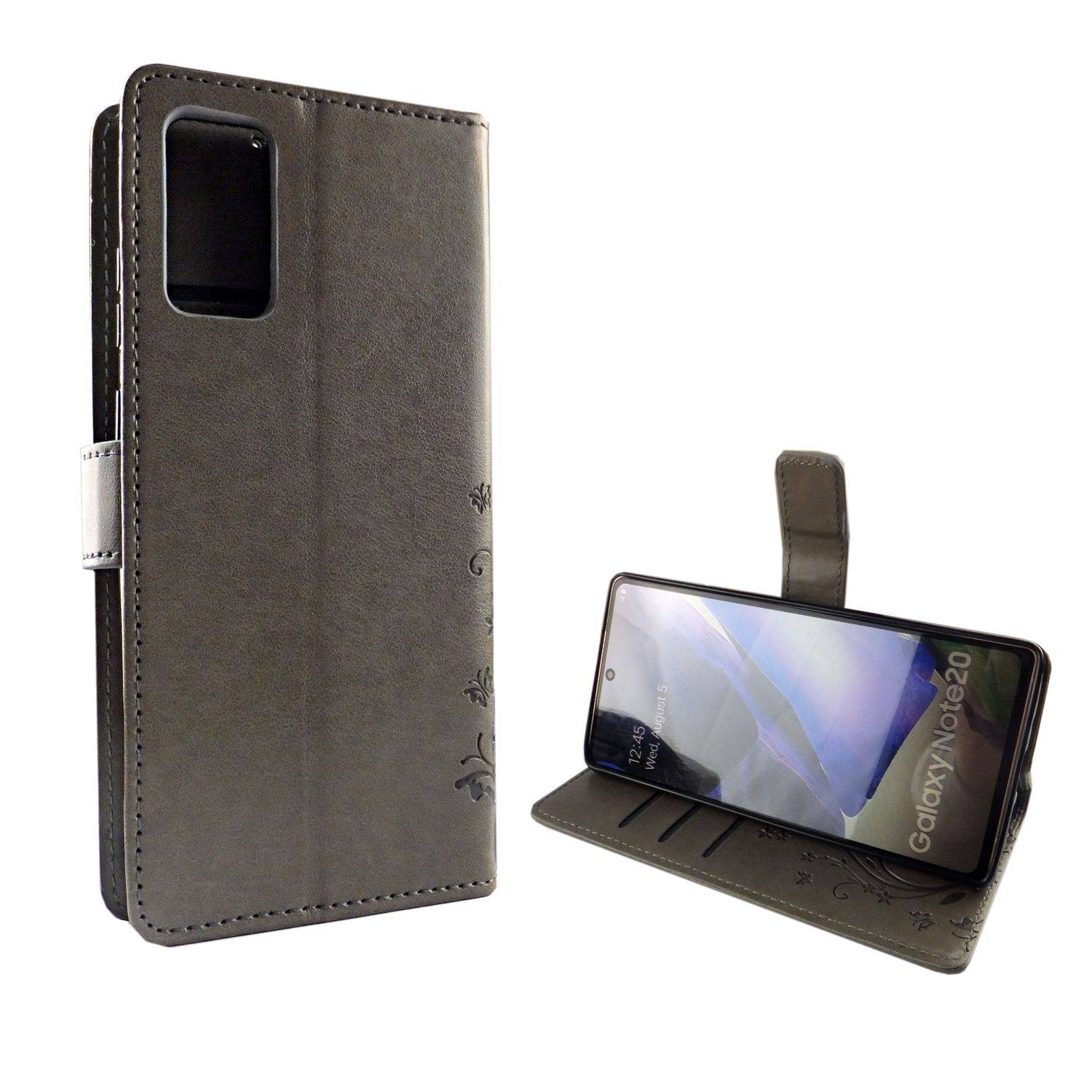 Samsung Galaxy Note 20 Handyhülle Bookcover Grau
