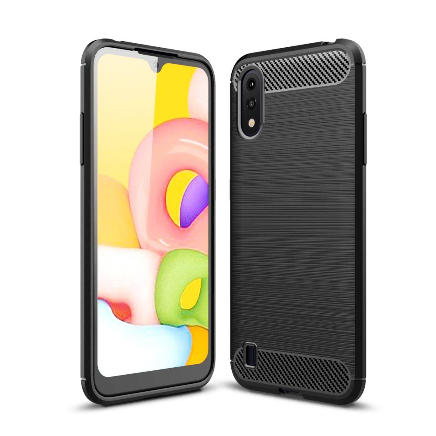 Hülle kompatibel mit Samsung Galaxy A01 Kunststoff Soft Handyhülle - Handy Case Schwarz