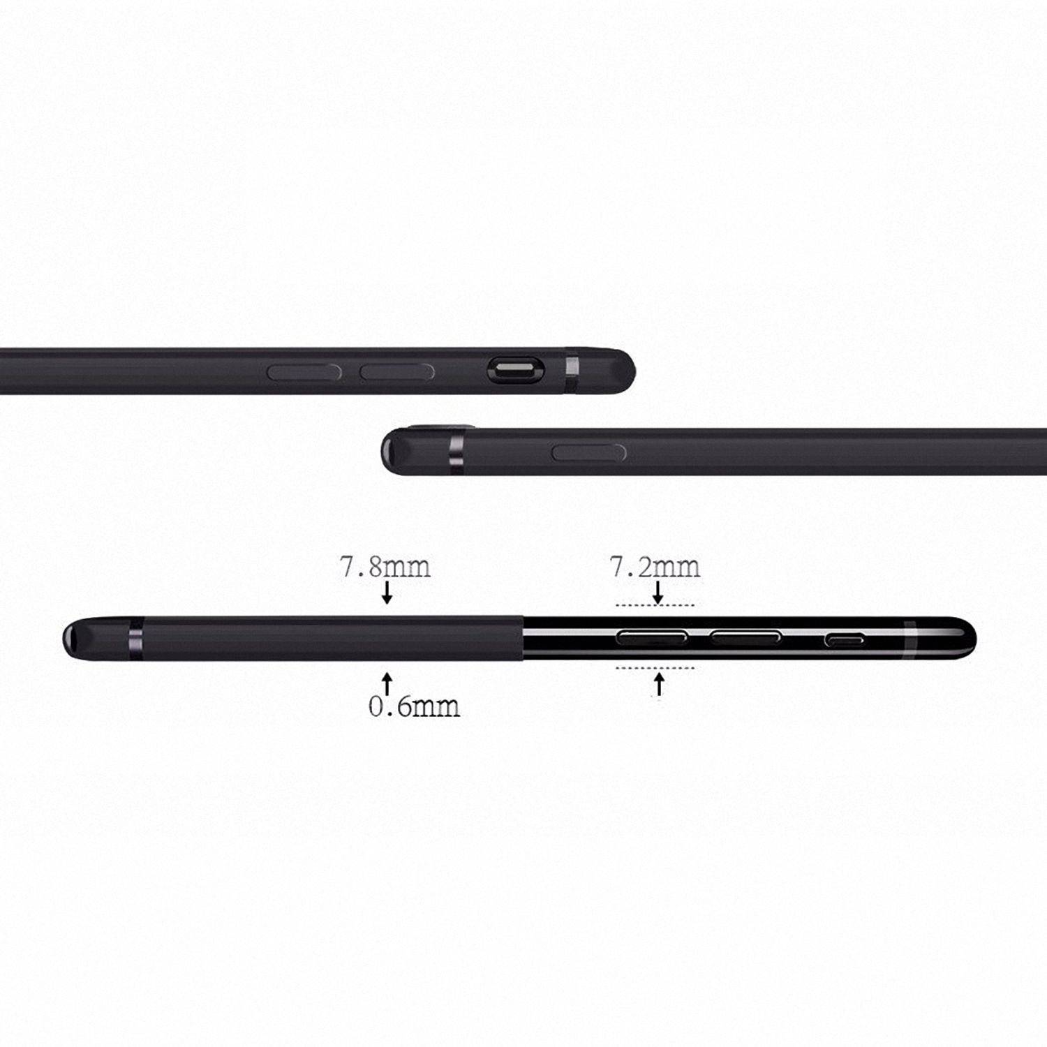 Apple iPhone 8 Plus Handyhülle Backcover Schwarz