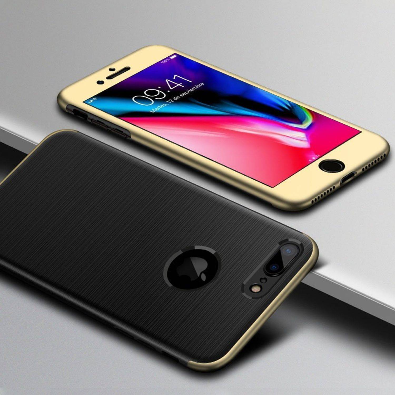 Apple iPhone 8 Plus Handyhülle Backcover Silber